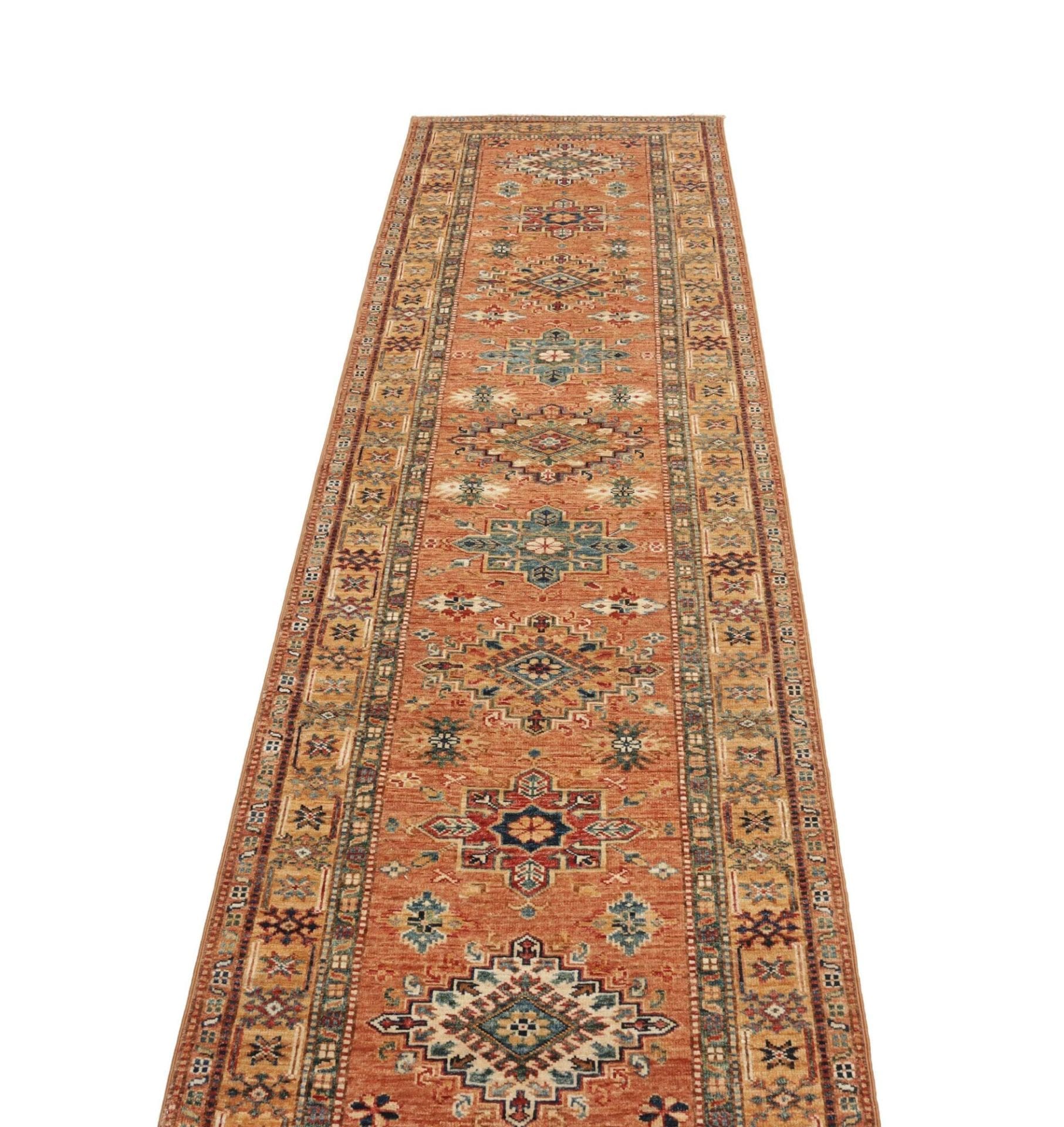Kazak Pakistani Rug 81 × 297 cm, Wool, hand-knotted
