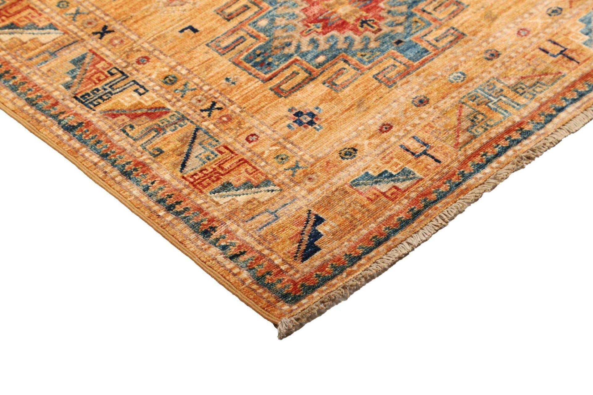 kazak-orientteppich-82-x-252cm-handgeknupft-geometrisch-wolle-4 Kazak Pakistani Rug — hand-knotted, 82 × 252 cm, Wool