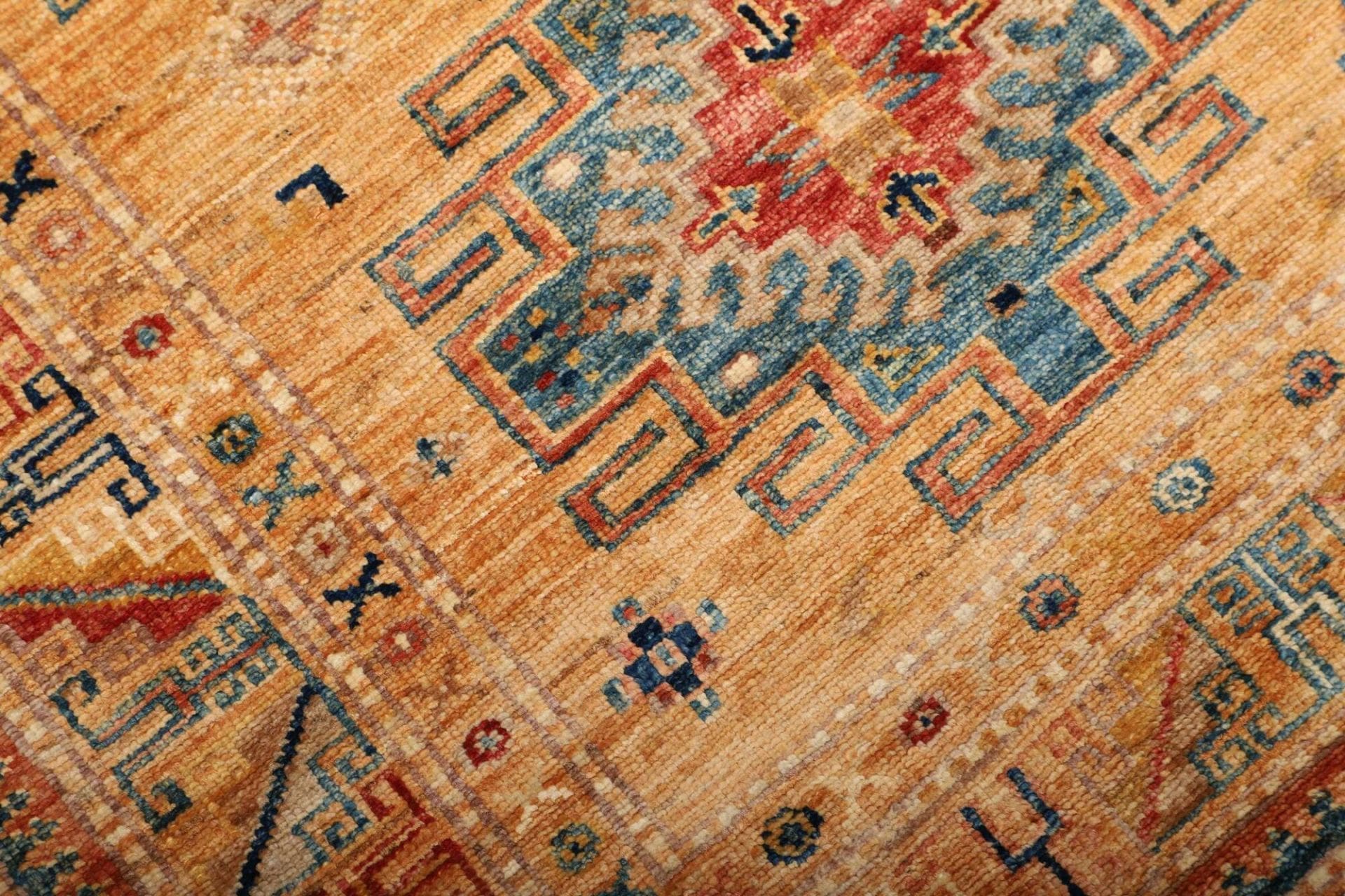 kazak-orientteppich-82-x-252cm-handgeknupft-geometrisch-wolle-5 Kazak Pakistani Rug — hand-knotted, 82 × 252 cm, Wool