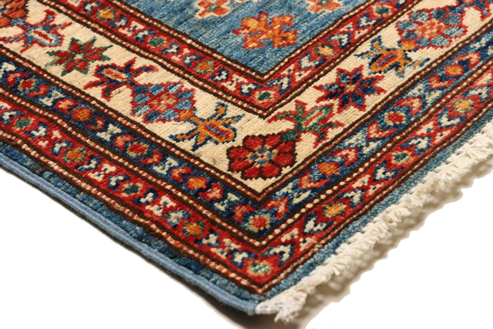 Hand-Knotted Wool Kazak Pakistani Rug, 84 × 295 cm