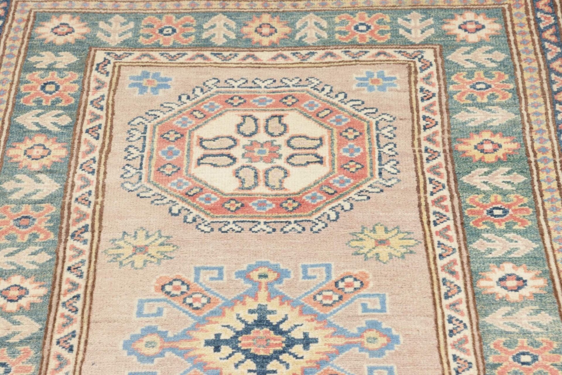 Kazak Pakistani Rug — hand-knotted, 85 × 295 cm, Wool