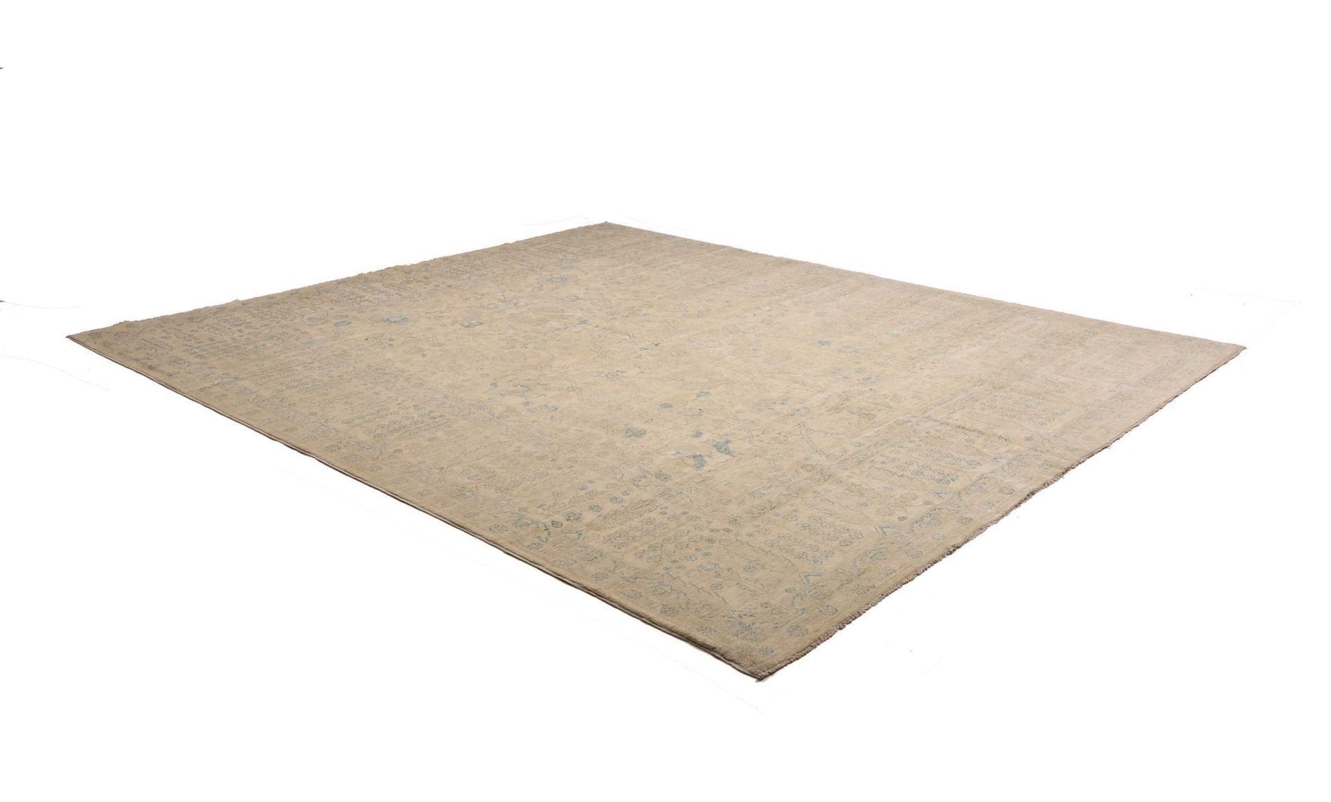 Hand-Knotted Wool Ziegler Pakistani Rug, 251 × 293 cm