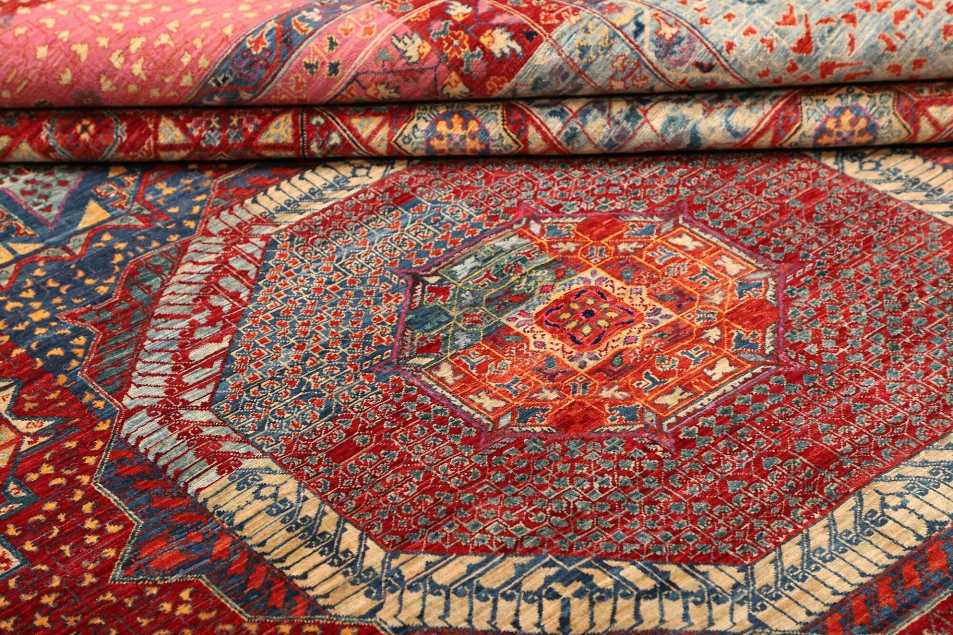 Mamluk Pakistani Rug — hand-knotted, 254 × 294 cm, Wool