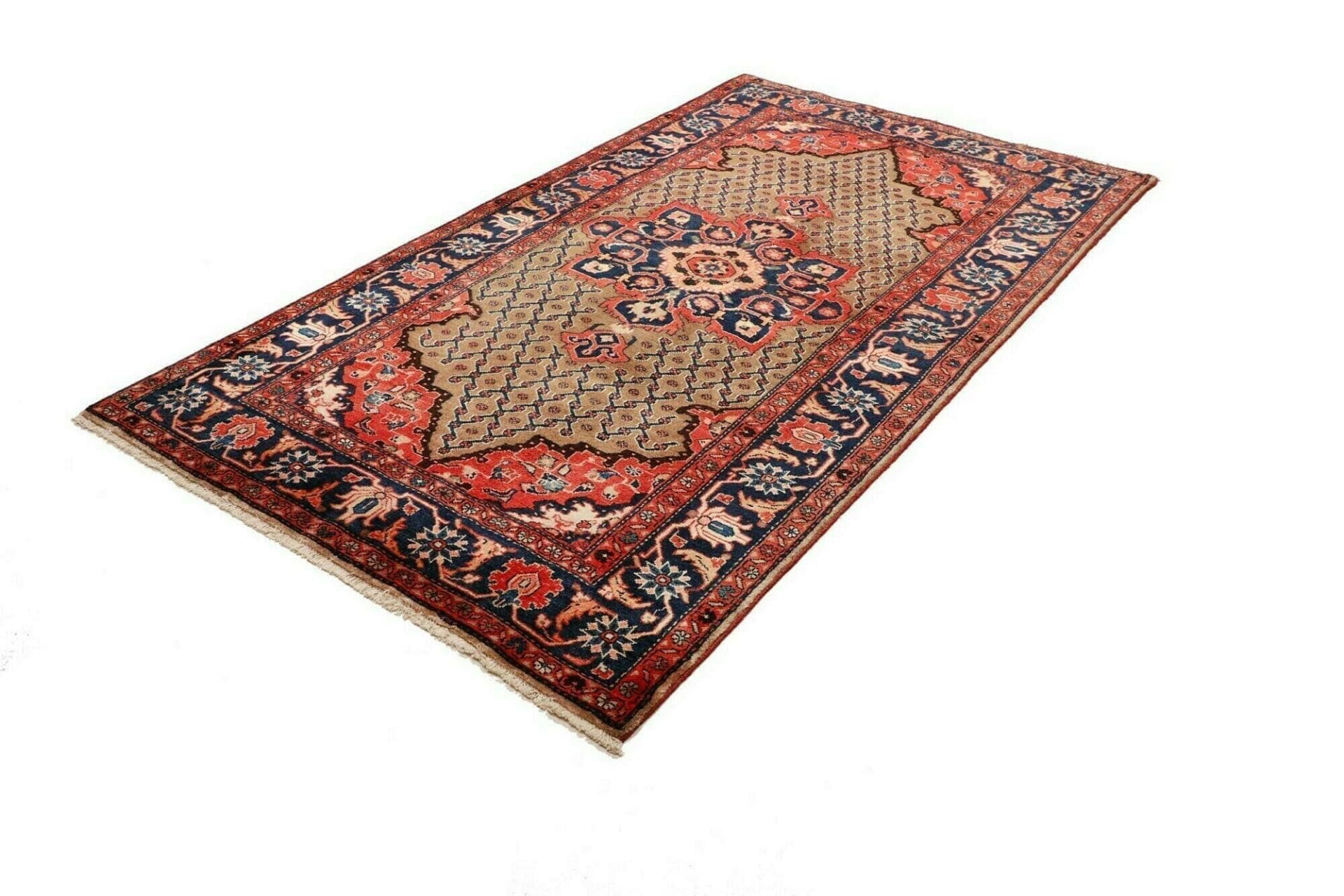 hamadan-teppich-135-x-228cm-herati-muster-schurwolle-handgeknupft-1 Hand-Knotted Wool Hamadan Herati Persian Rug, 135 × 228 cm
