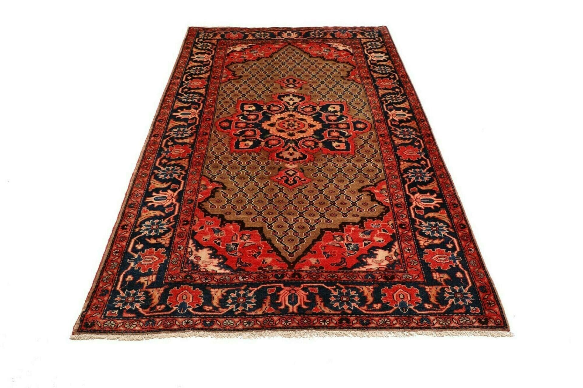 hamadan-teppich-135-x-228cm-herati-muster-schurwolle-handgeknupft-3 Hand-Knotted Wool Hamadan Herati Persian Rug, 135 × 228 cm