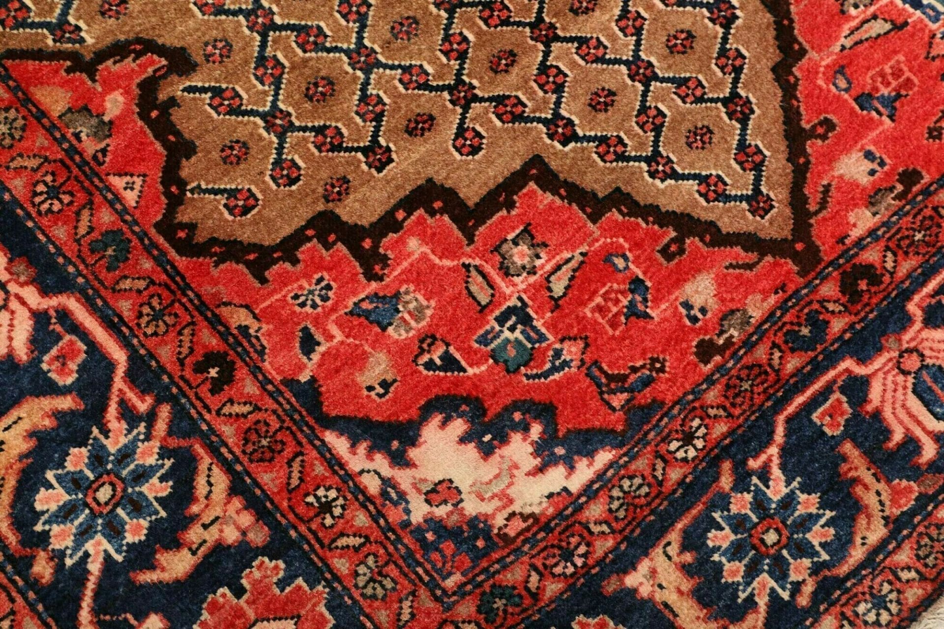 hamadan-teppich-135-x-228cm-herati-muster-schurwolle-handgeknupft-5 Hand-Knotted Wool Hamadan Herati Persian Rug, 135 × 228 cm