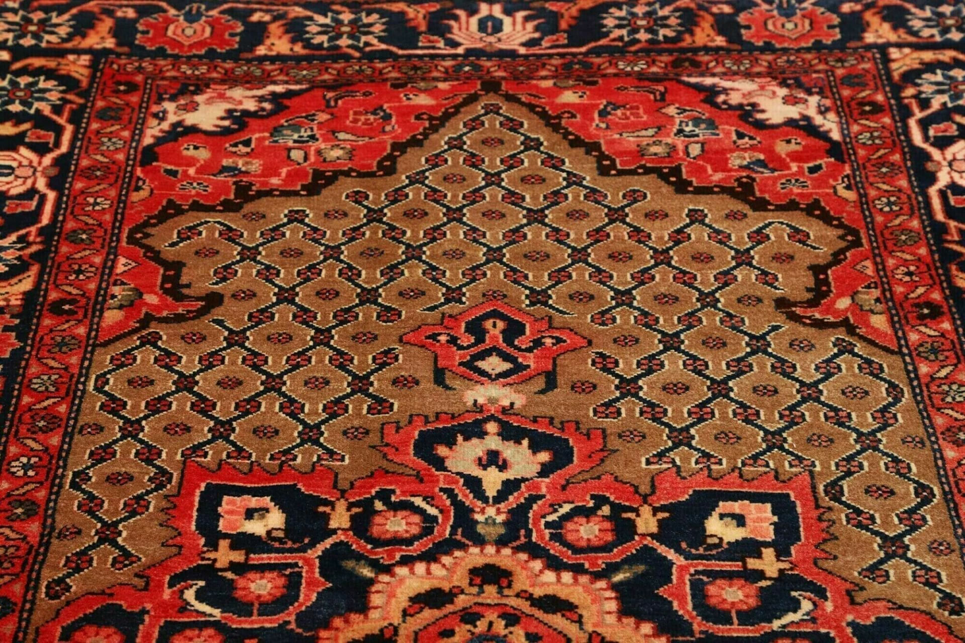 hamadan-teppich-135-x-228cm-herati-muster-schurwolle-handgeknupft-7 Hand-Knotted Wool Hamadan Herati Persian Rug, 135 × 228 cm