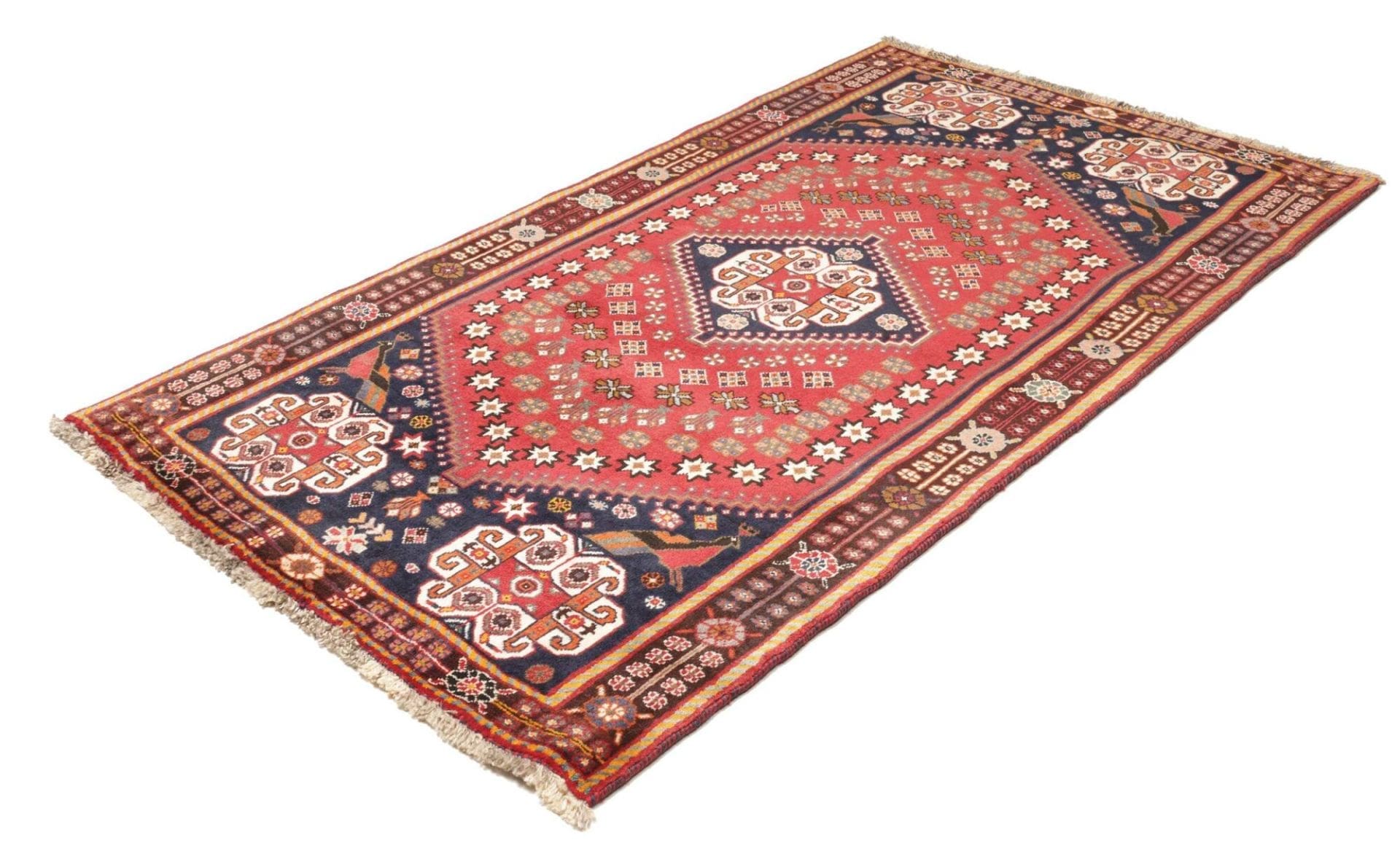 Hand-Knotted Wool Qashqai Persian Rug, 121 × 202 cm