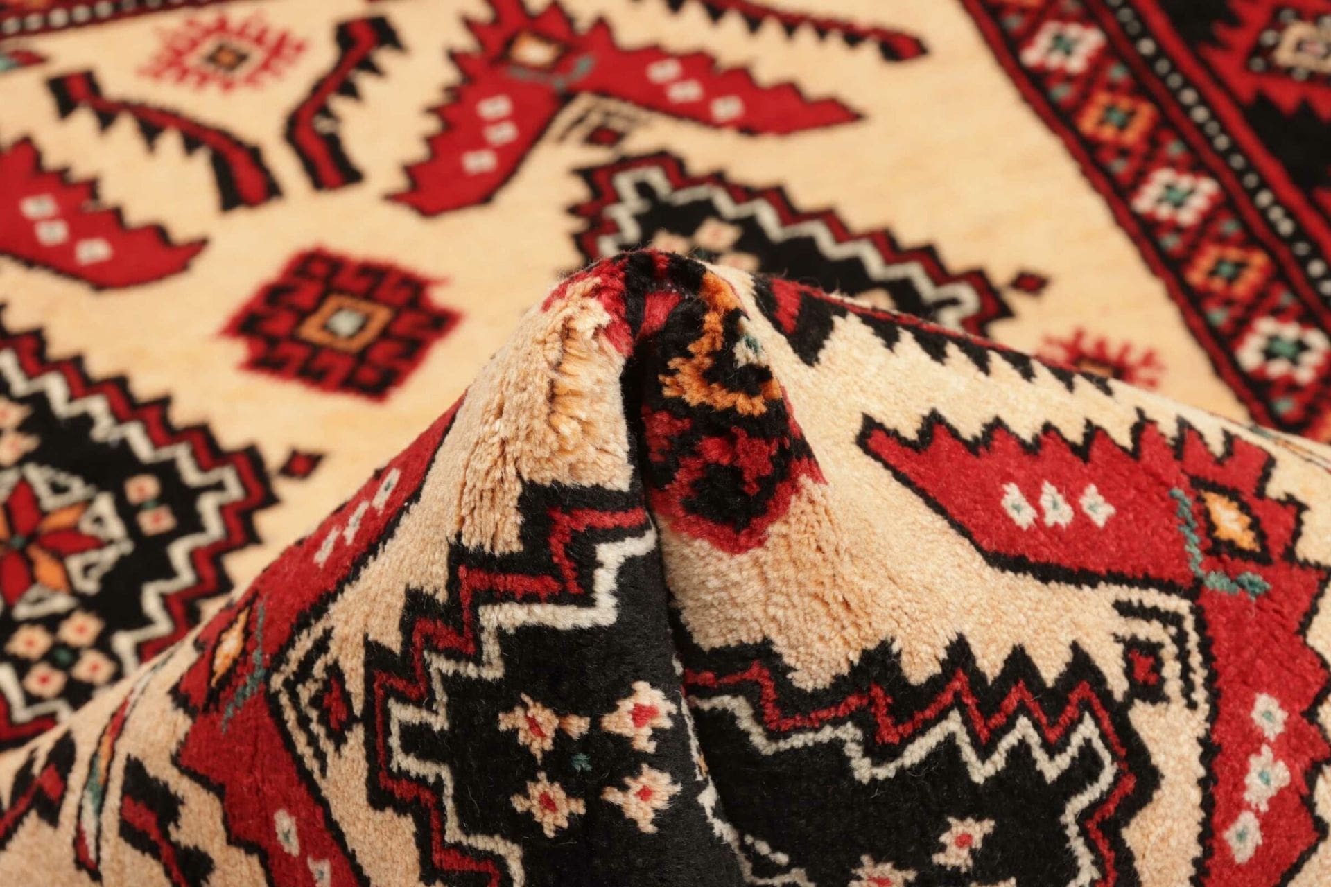 perserteppich-113-x-200cm-handgeknupft-schurwolle-florales-muster-8 Hand-Knotted Wool Persian Rug, 113 × 200 cm