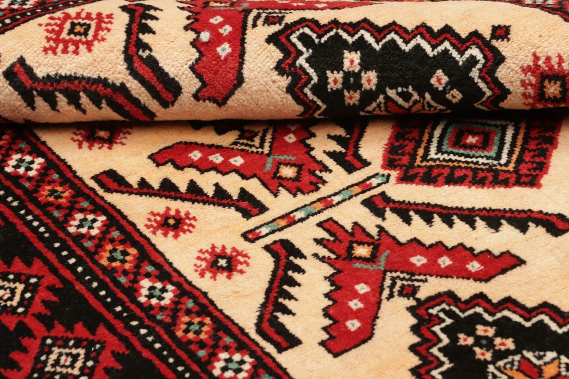 perserteppich-113-x-200cm-handgeknupft-schurwolle-florales-muster-9 Hand-Knotted Wool Persian Rug, 113 × 200 cm