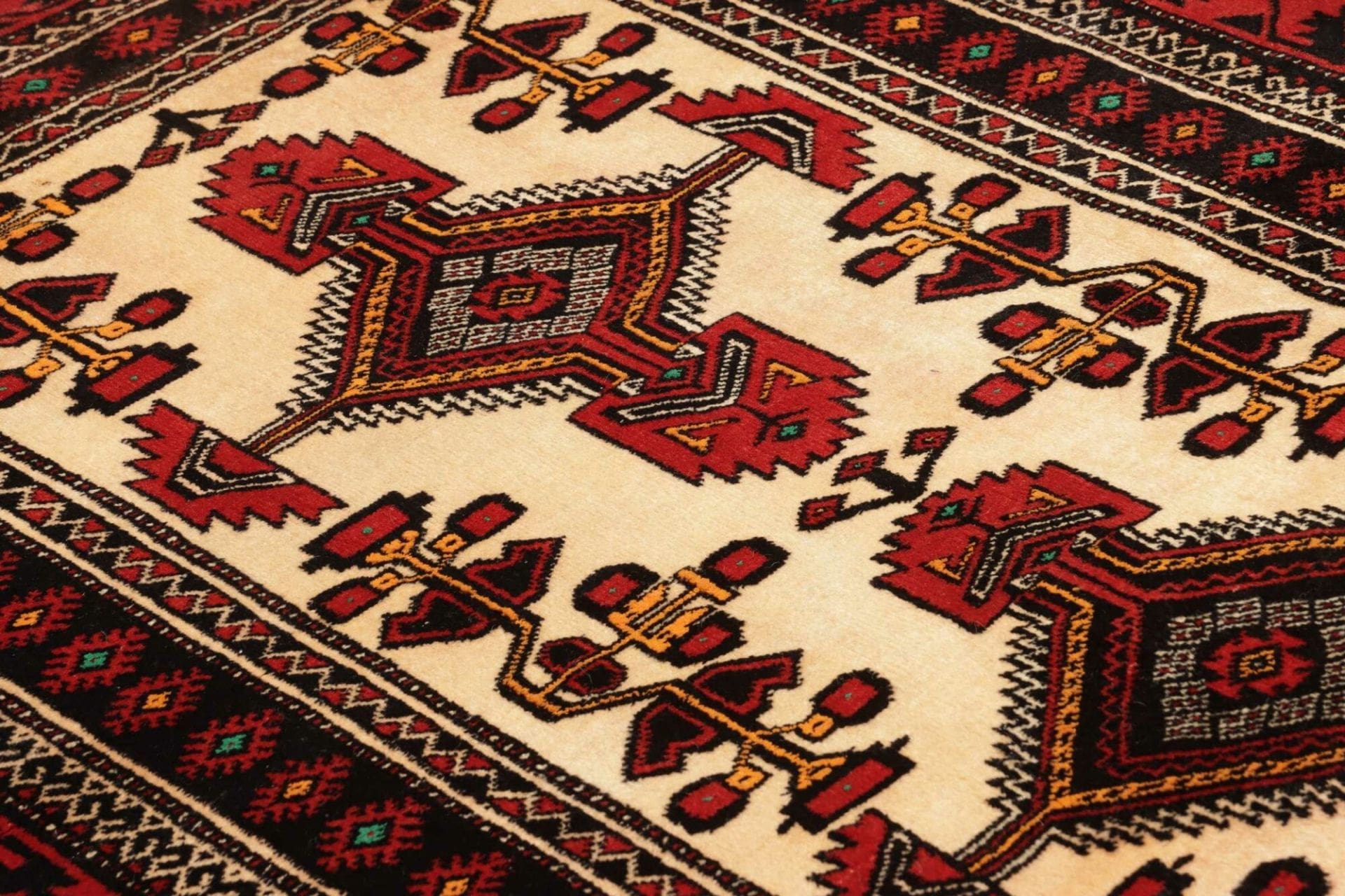 Hand-Knotted Wool Persian Rug, 111 × 194 cm