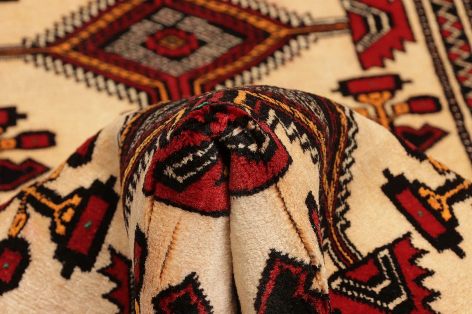 Hand-Knotted Wool Persian Rug, 111 × 194 cm