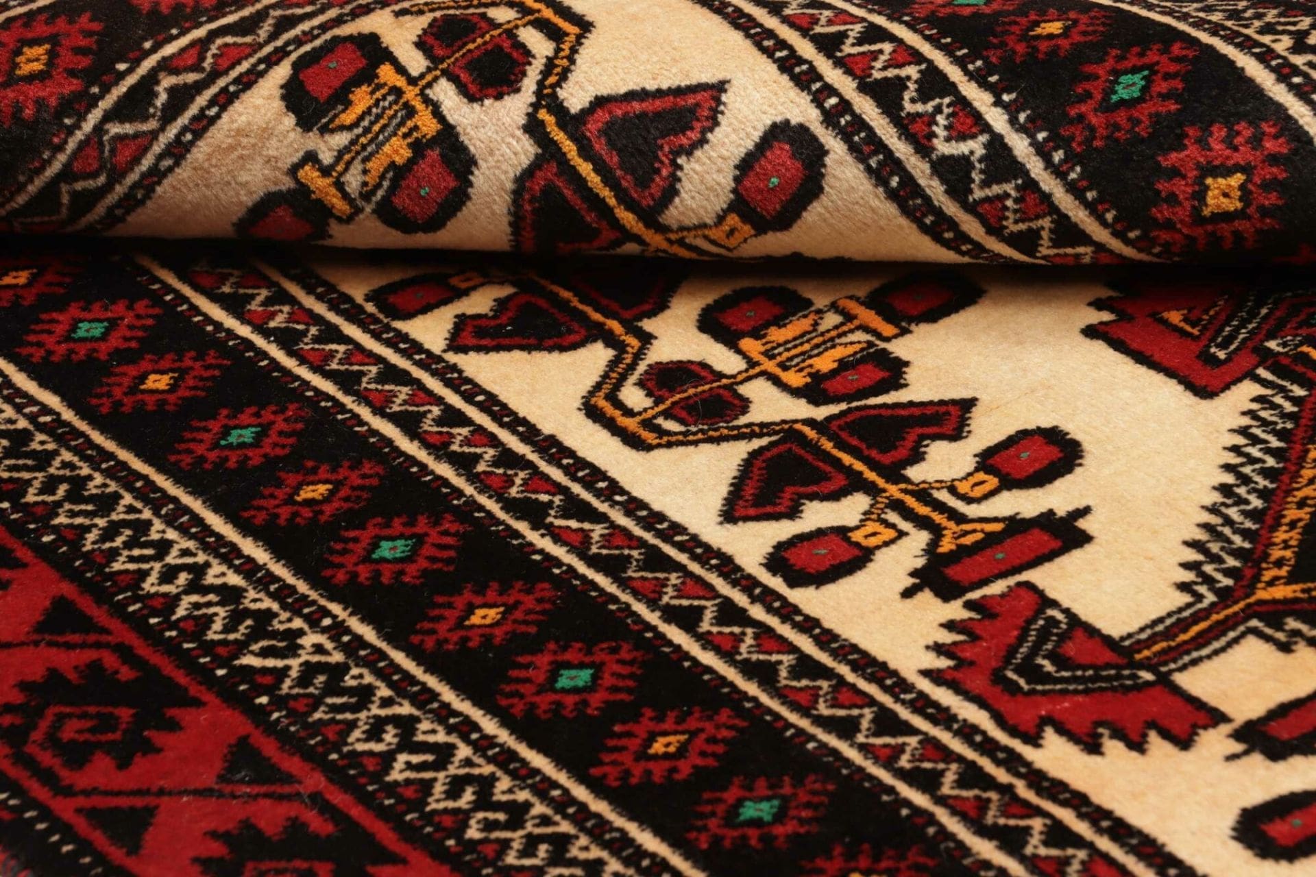 Hand-Knotted Wool Persian Rug, 111 × 194 cm