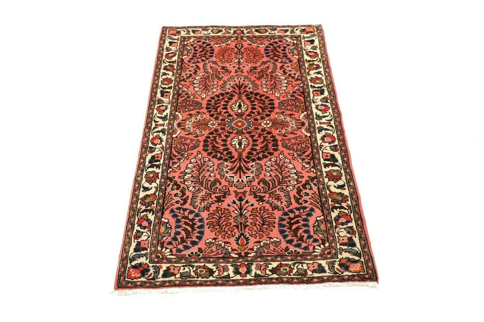 orientteppich-hamadan-73-x-137cm-schurwolle-geometrisches-muster-handgeknupft-3 Hamadan Persian Rug — hand-knotted, 73 × 137 cm, Wool