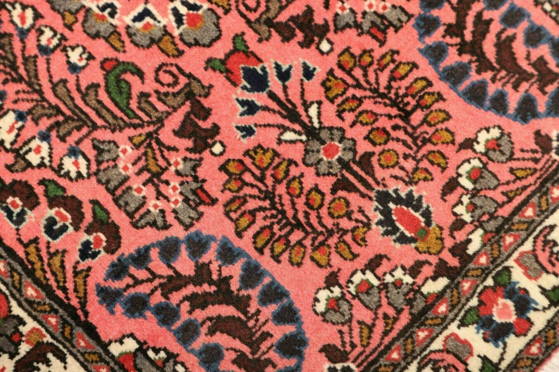 orientteppich-hamadan-73-x-137cm-schurwolle-geometrisches-muster-handgeknupft-5 Hamadan Persian Rug — hand-knotted, 73 × 137 cm, Wool