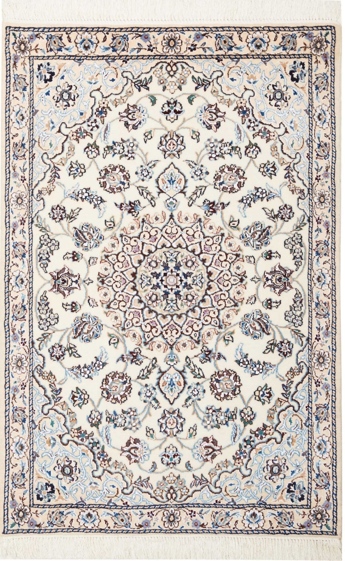 nain-teppich-83-x-119cm-florales-muster-handgeknupft-perserteppich Nain Persian Rug 83 × 119 cm, Wool, hand-knotted