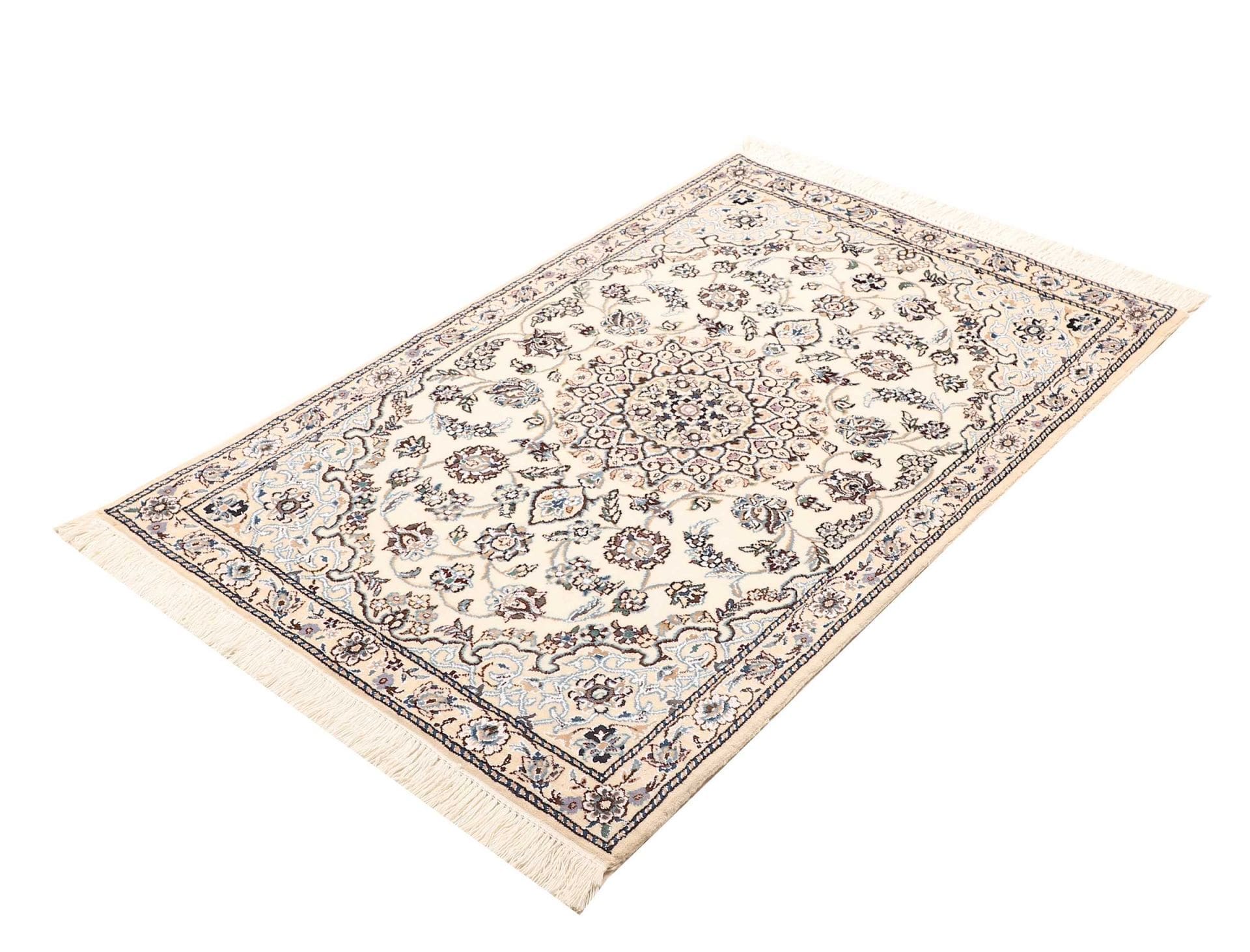 nain-teppich-83-x-119cm-florales-muster-handgeknupft-perserteppich-1 Nain Persian Rug 83 × 119 cm, Wool, hand-knotted