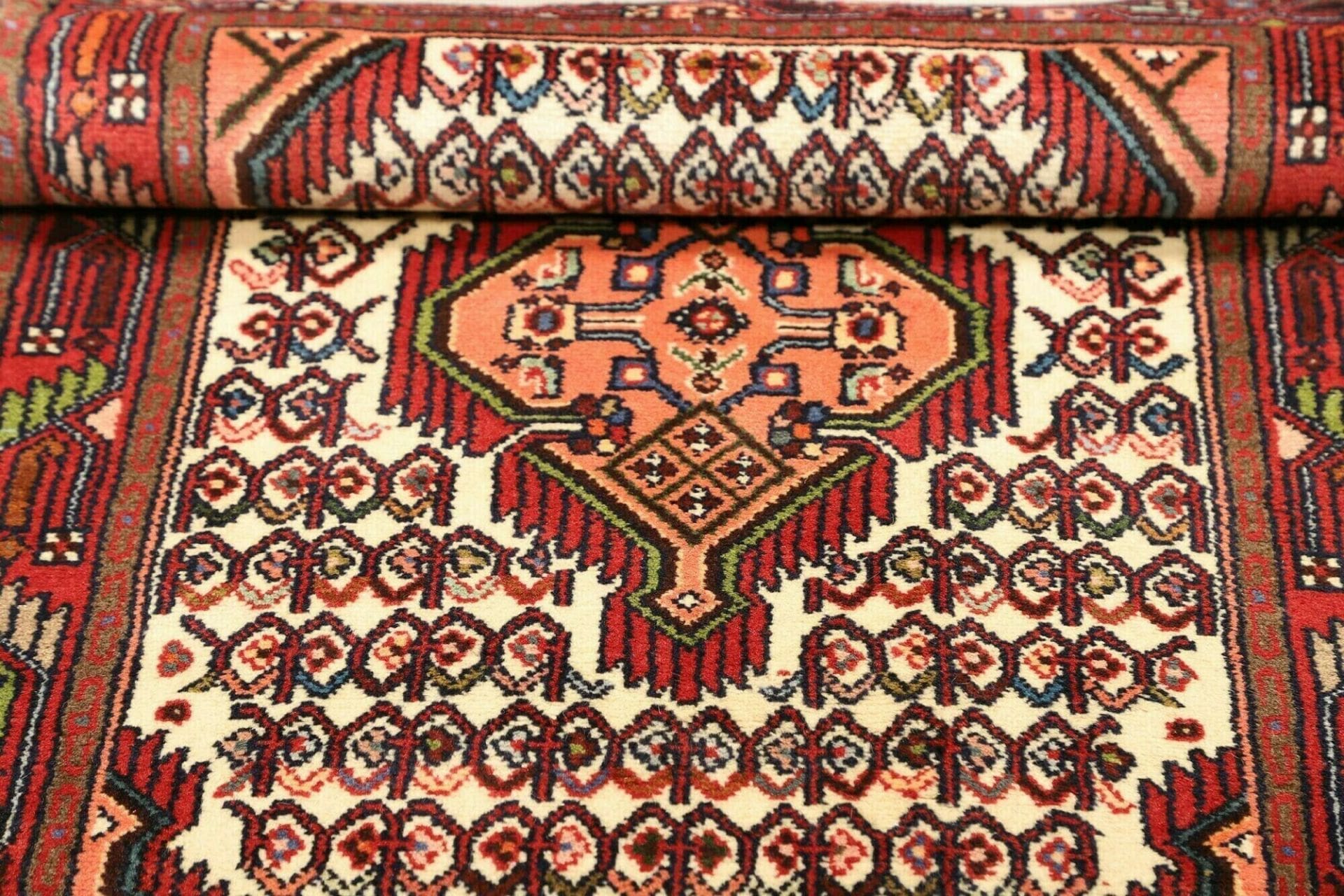 hamadan-teppich-83-x-126cm-handgeknupft-schurwolle-herati-muster-7 Hand-Knotted Wool Hamadan Herati Persian Rug, 83 × 126 cm
