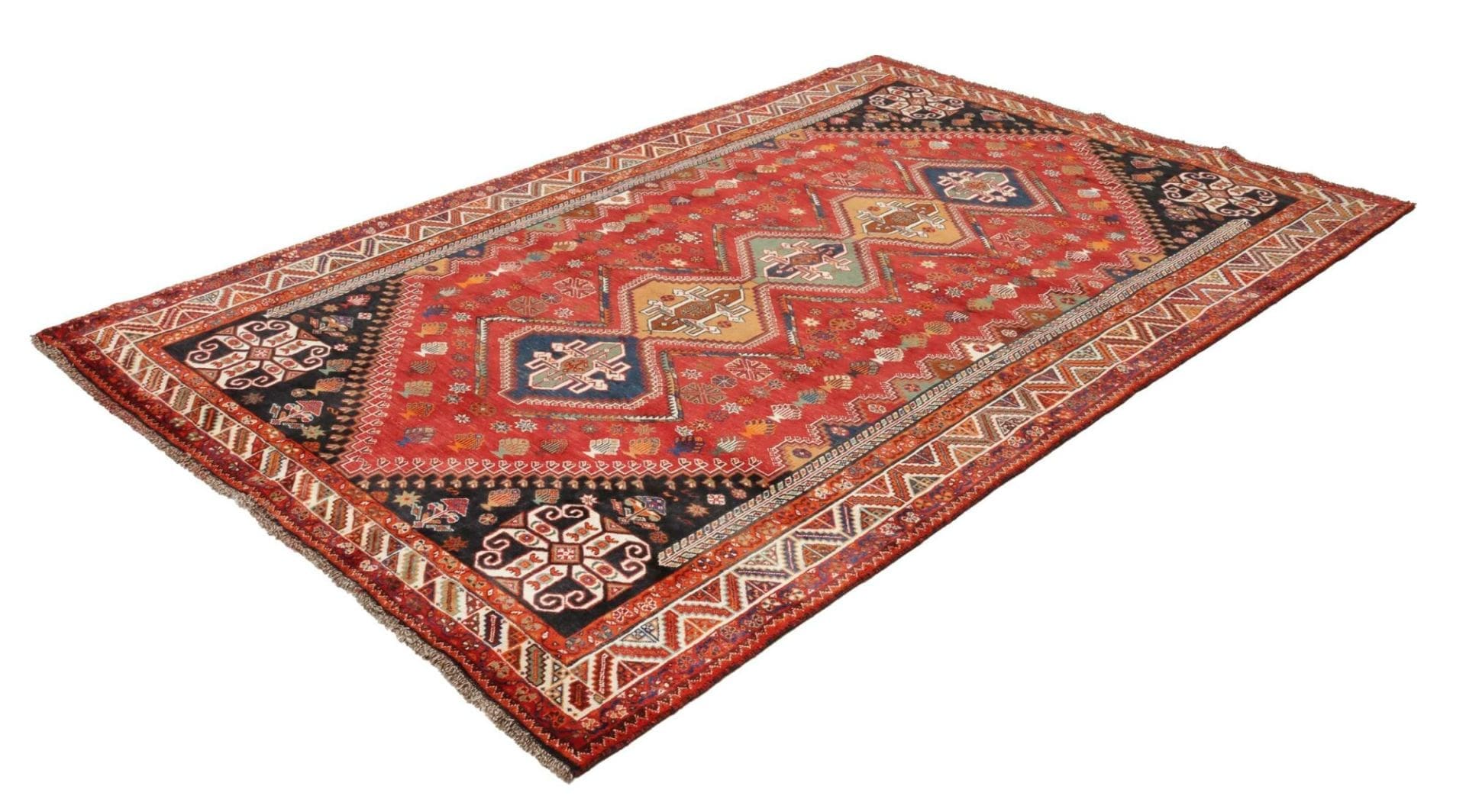 Shiraz Persian Rug 181 × 270 cm, Wool, hand-knotted