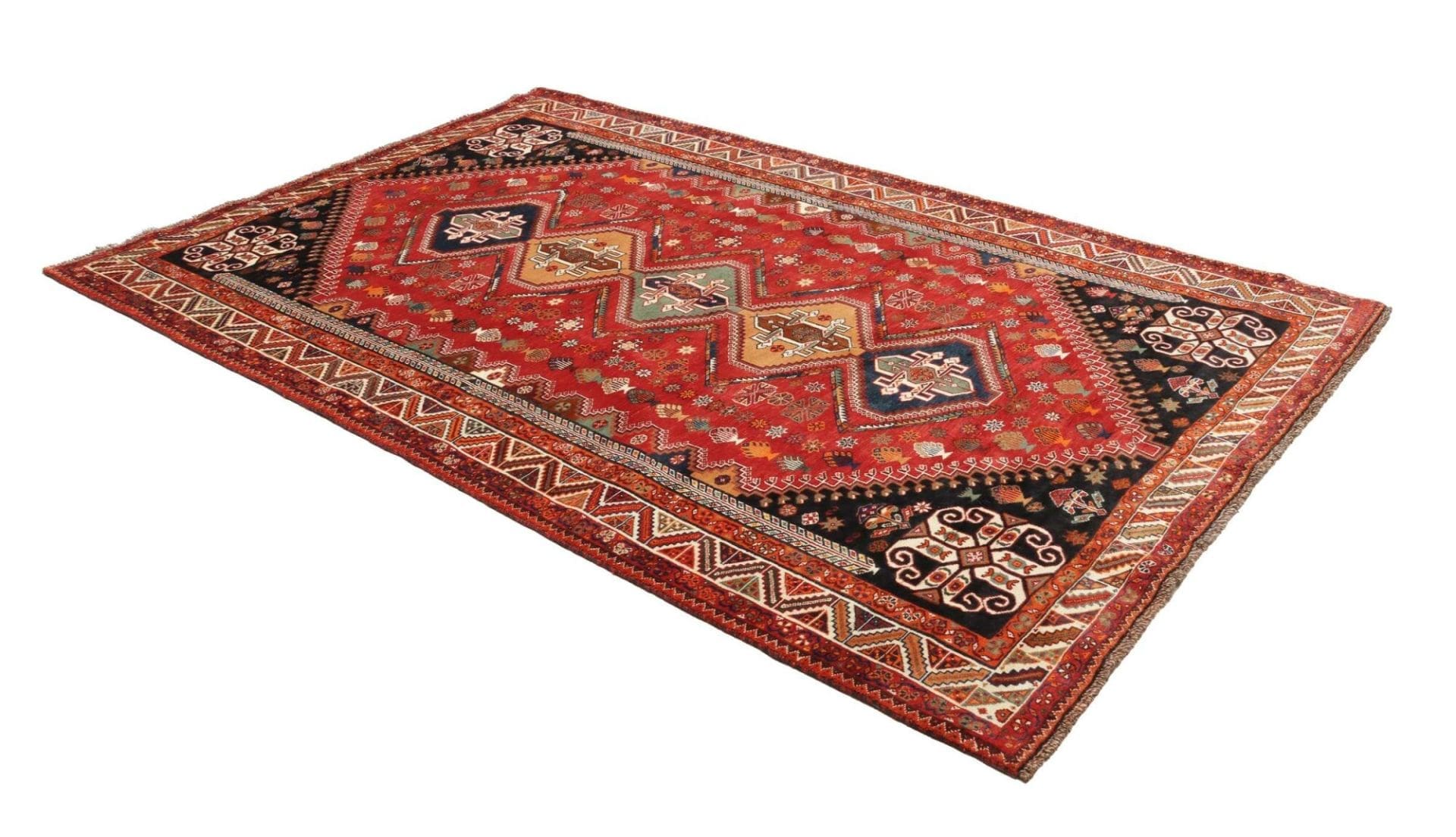 Shiraz Persian Rug 181 × 270 cm, Wool, hand-knotted