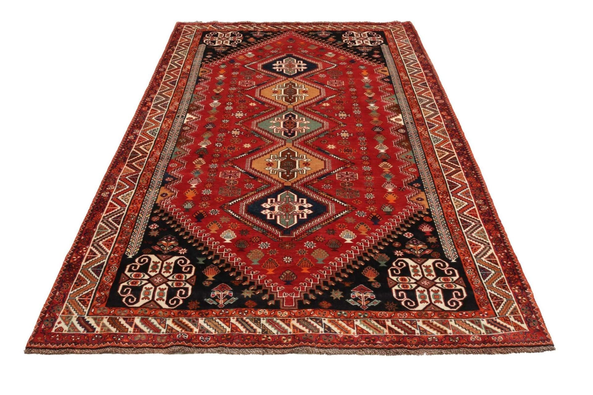 Shiraz Persian Rug 181 × 270 cm, Wool, hand-knotted