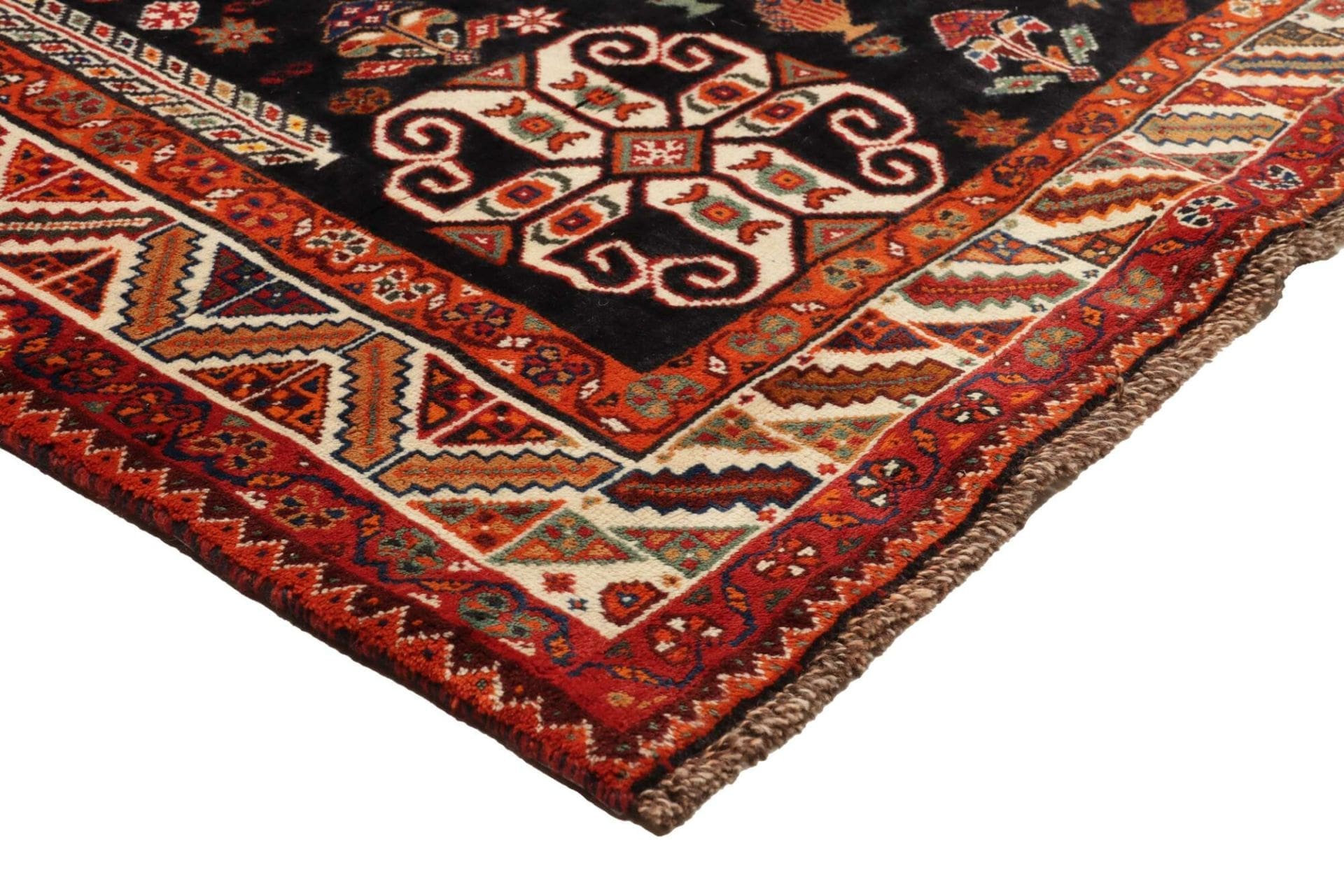 Shiraz Persian Rug 181 × 270 cm, Wool, hand-knotted
