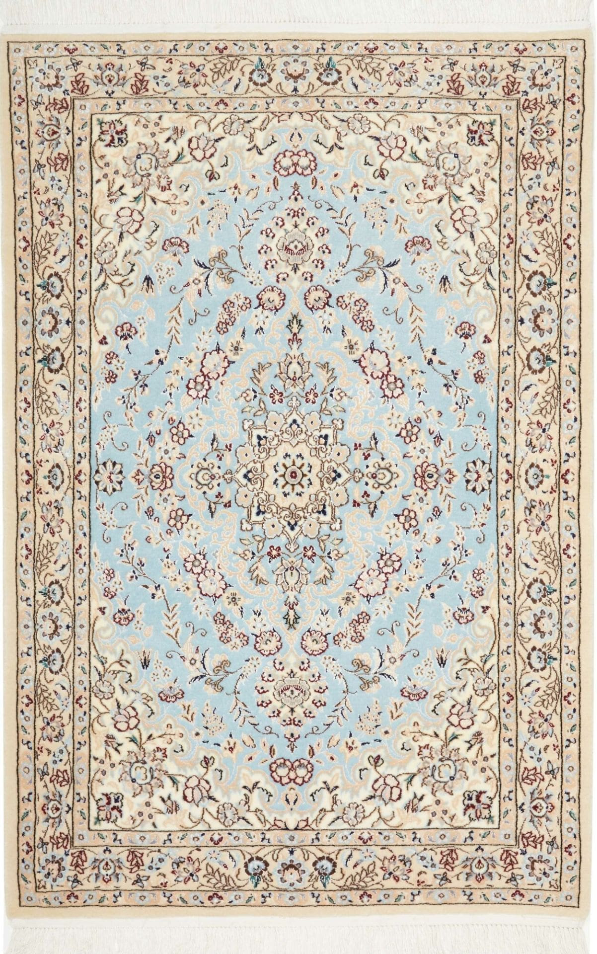 Hand-Knotted Wool Nain Persian Rug, 84 × 122 cm