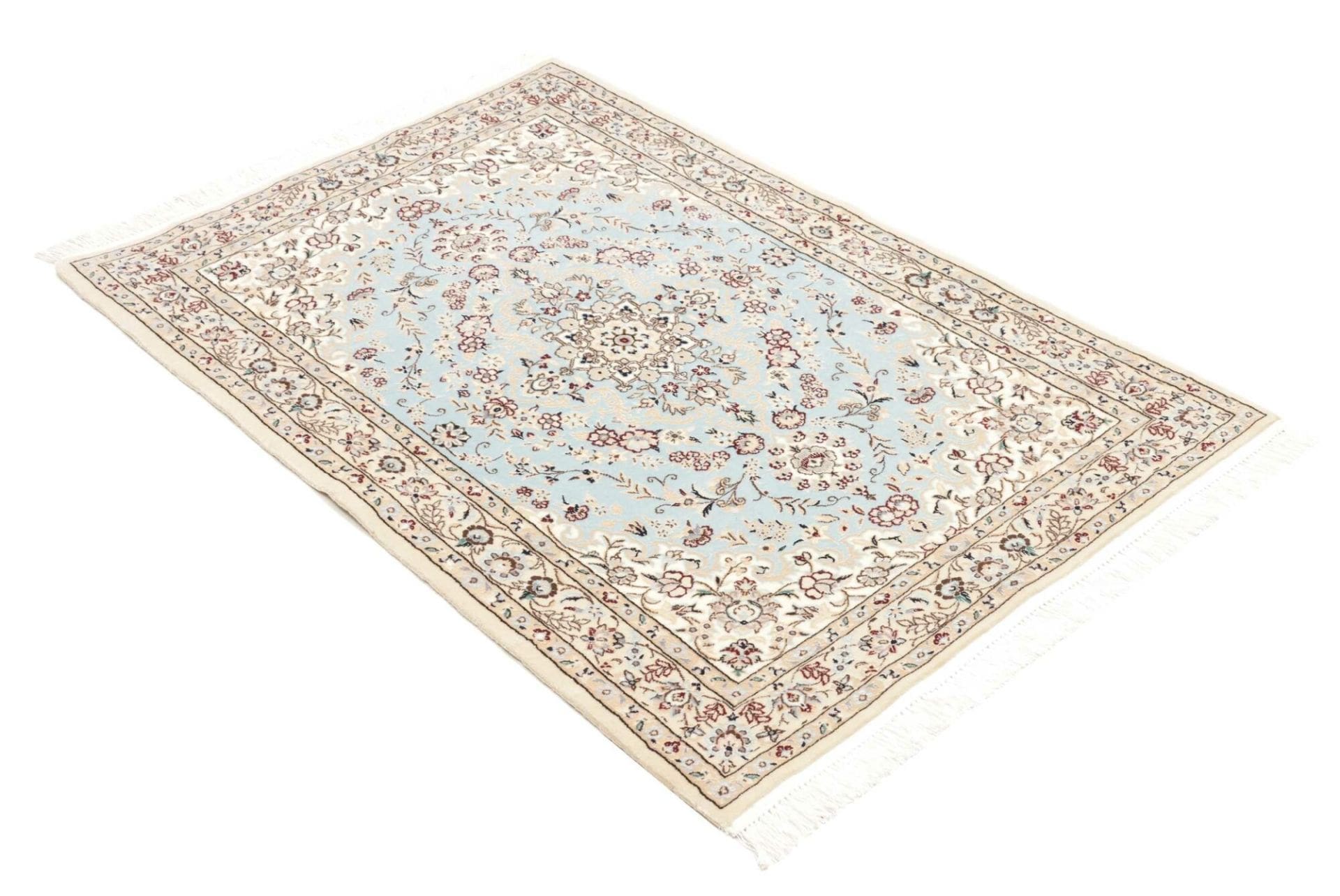 Hand-Knotted Wool Nain Persian Rug, 84 × 122 cm