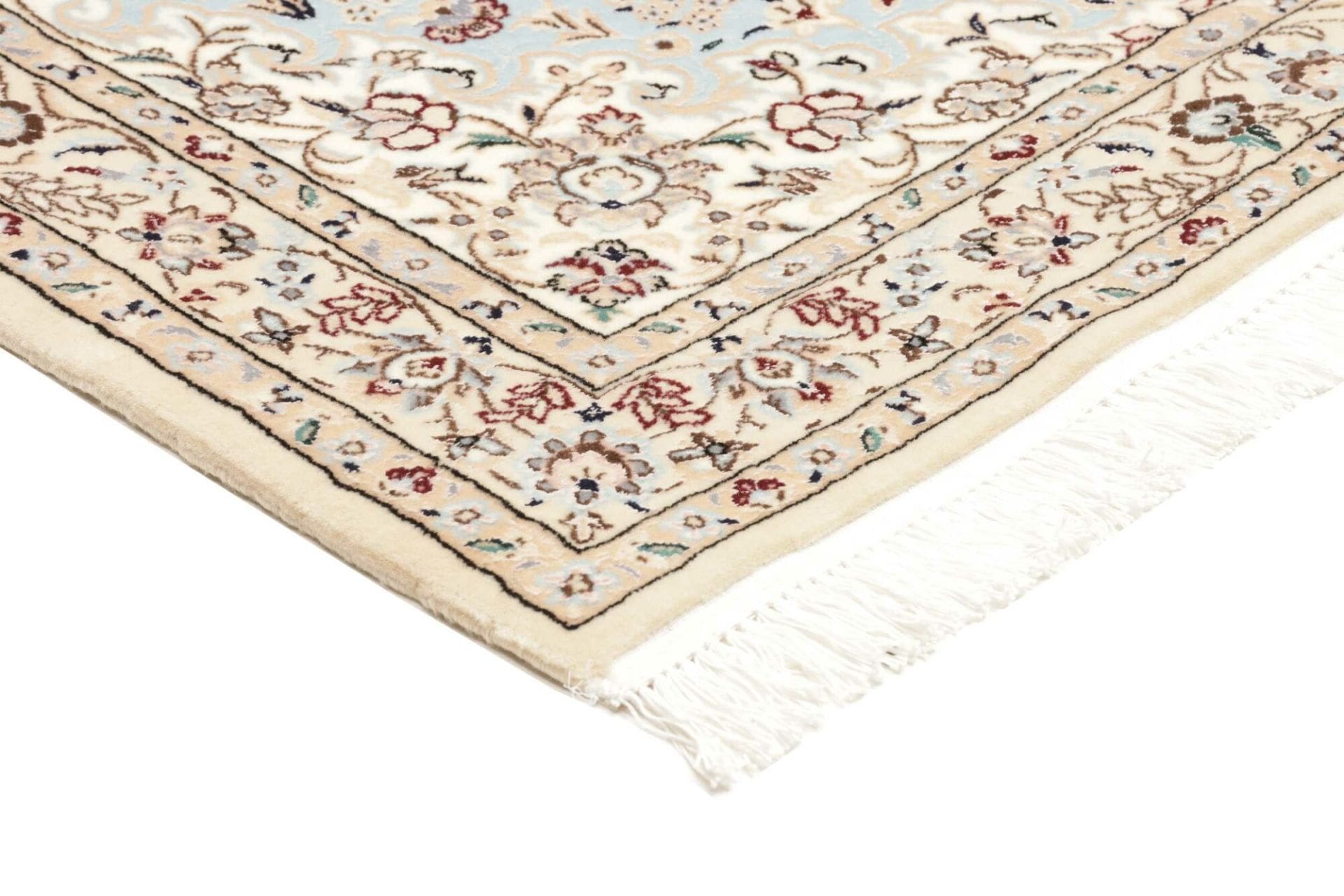 Hand-Knotted Wool Nain Persian Rug, 84 × 122 cm