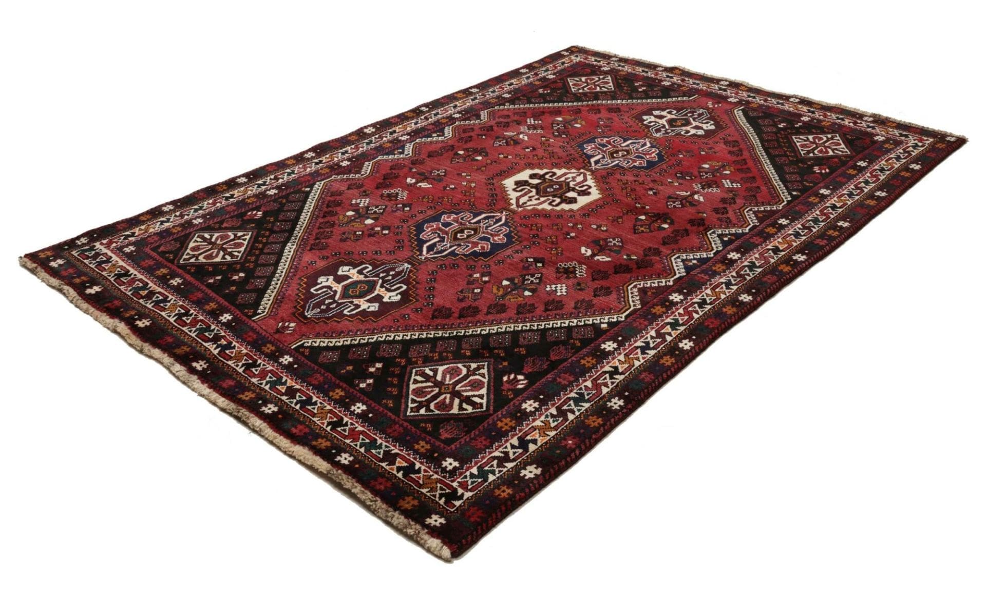 Shiraz Persian Rug 183 × 268 cm, Wool, hand-knotted