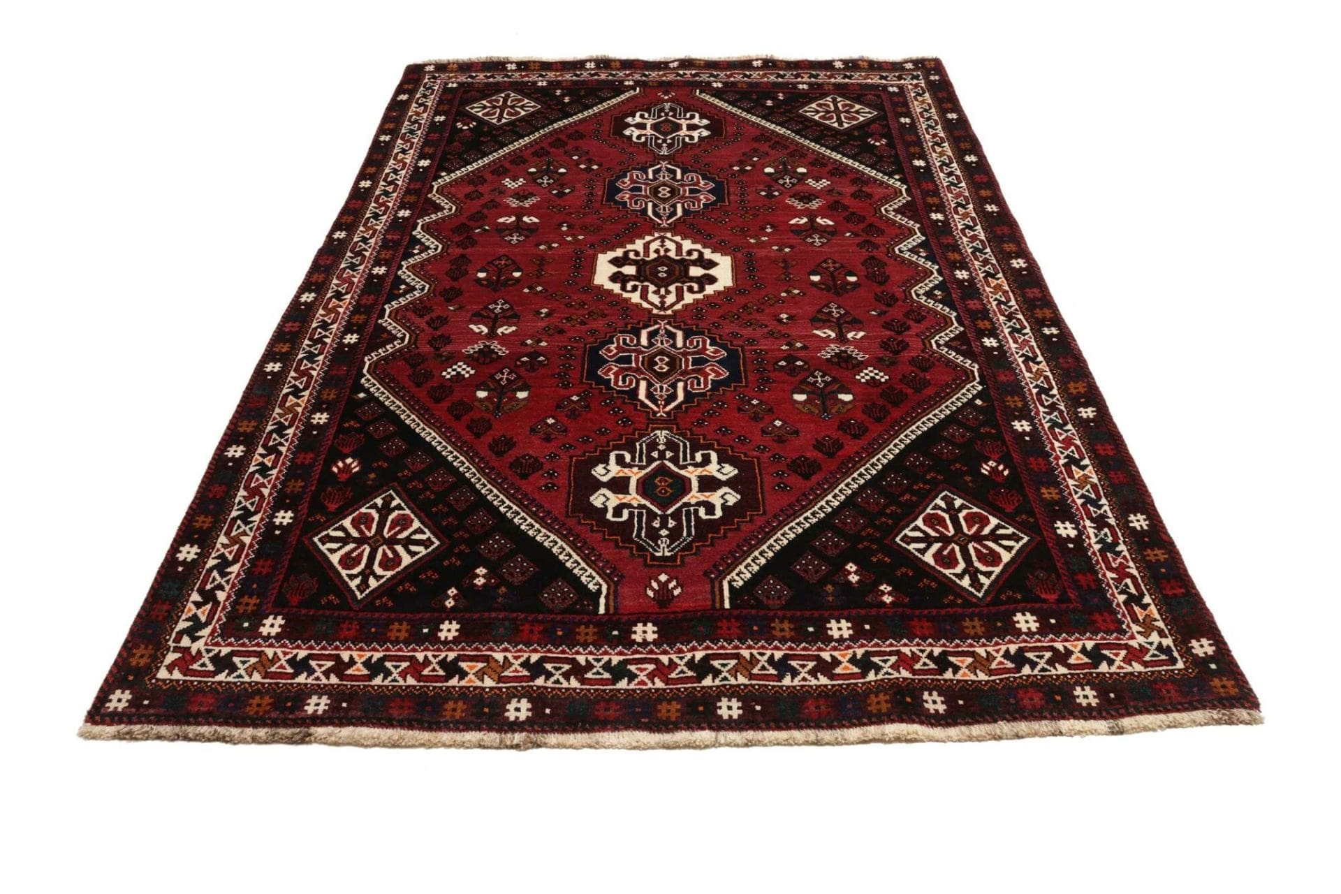 Shiraz Persian Rug 183 × 268 cm, Wool, hand-knotted