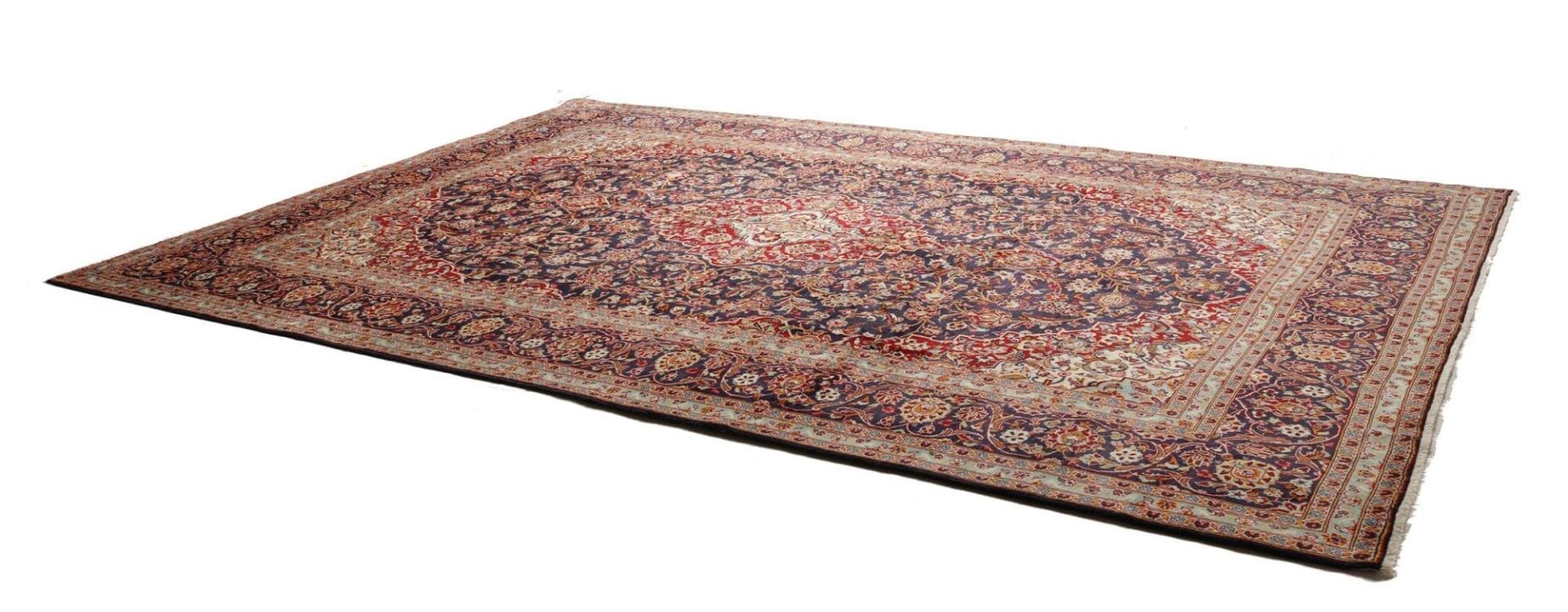 Hand-Knotted Wool Kashan Persian Rug, 303 × 428 cm