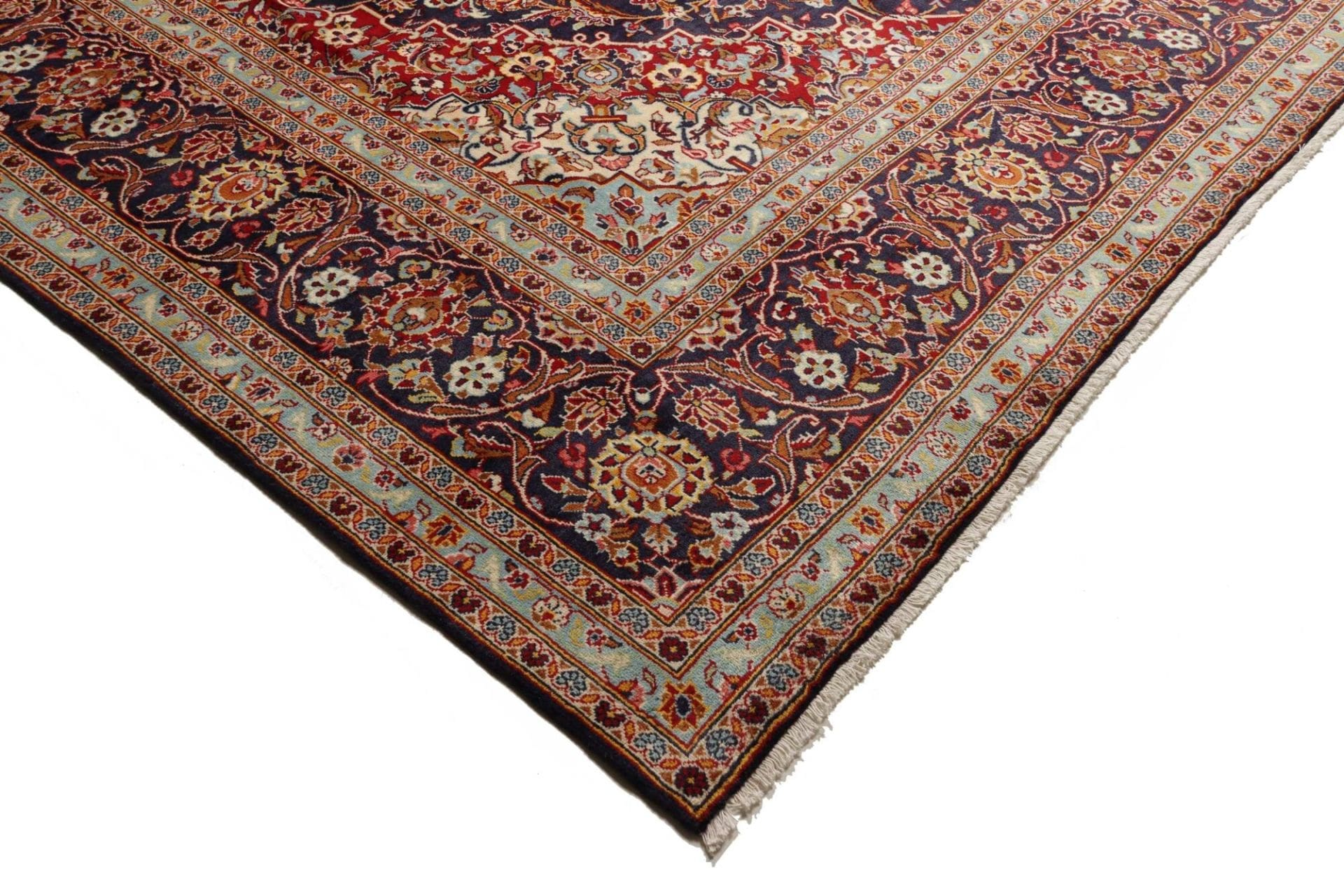 Hand-Knotted Wool Kashan Persian Rug, 303 × 428 cm