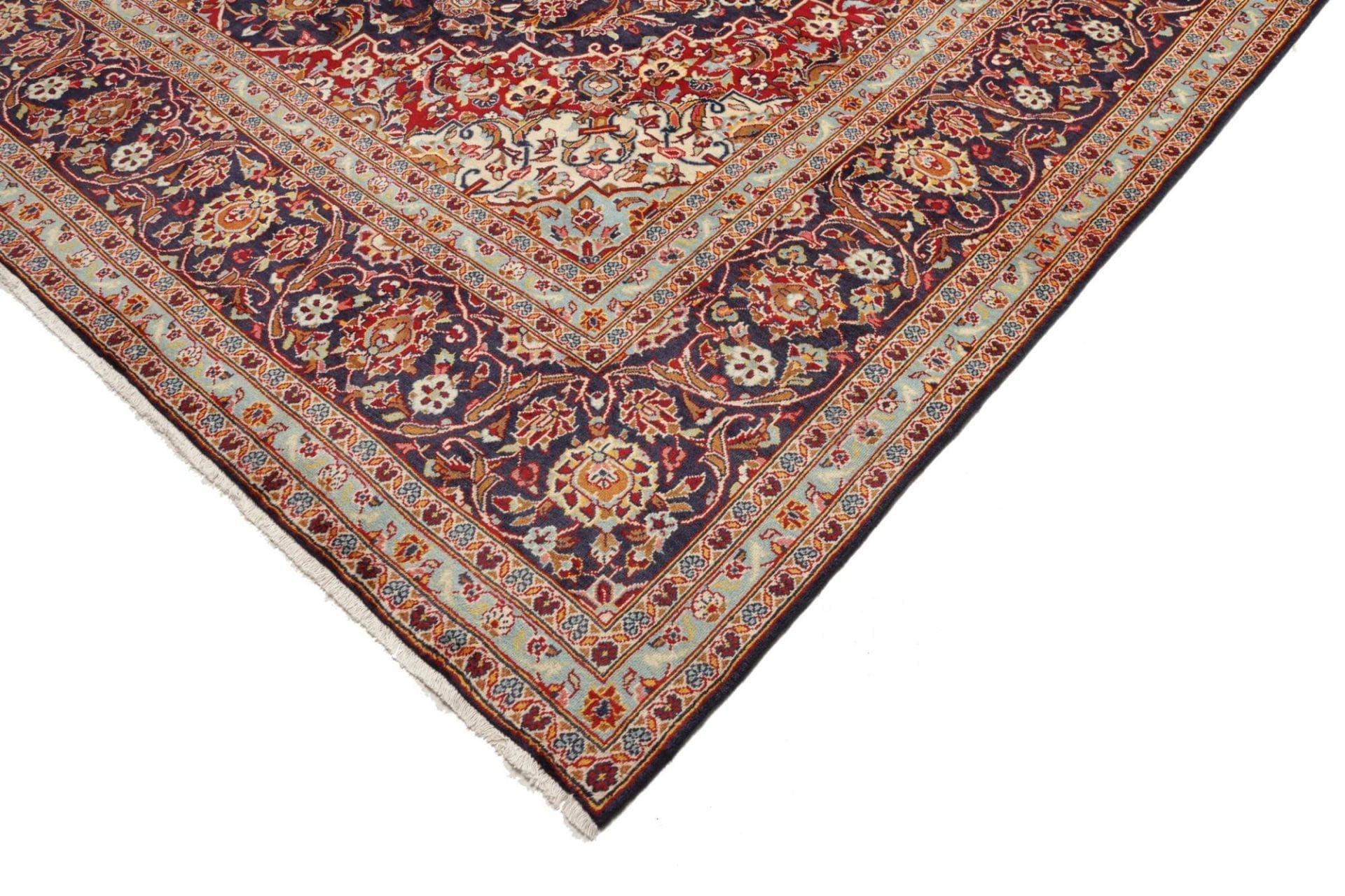 Hand-Knotted Wool Kashan Persian Rug, 303 × 428 cm
