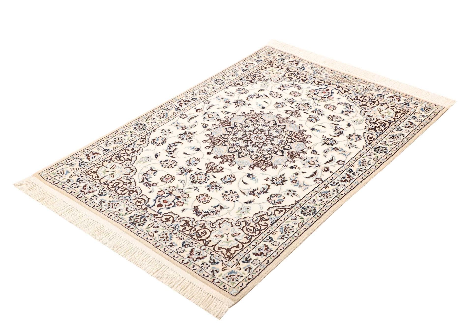 Hand-Knotted Wool Nain Persian Rug, 89 × 123 cm