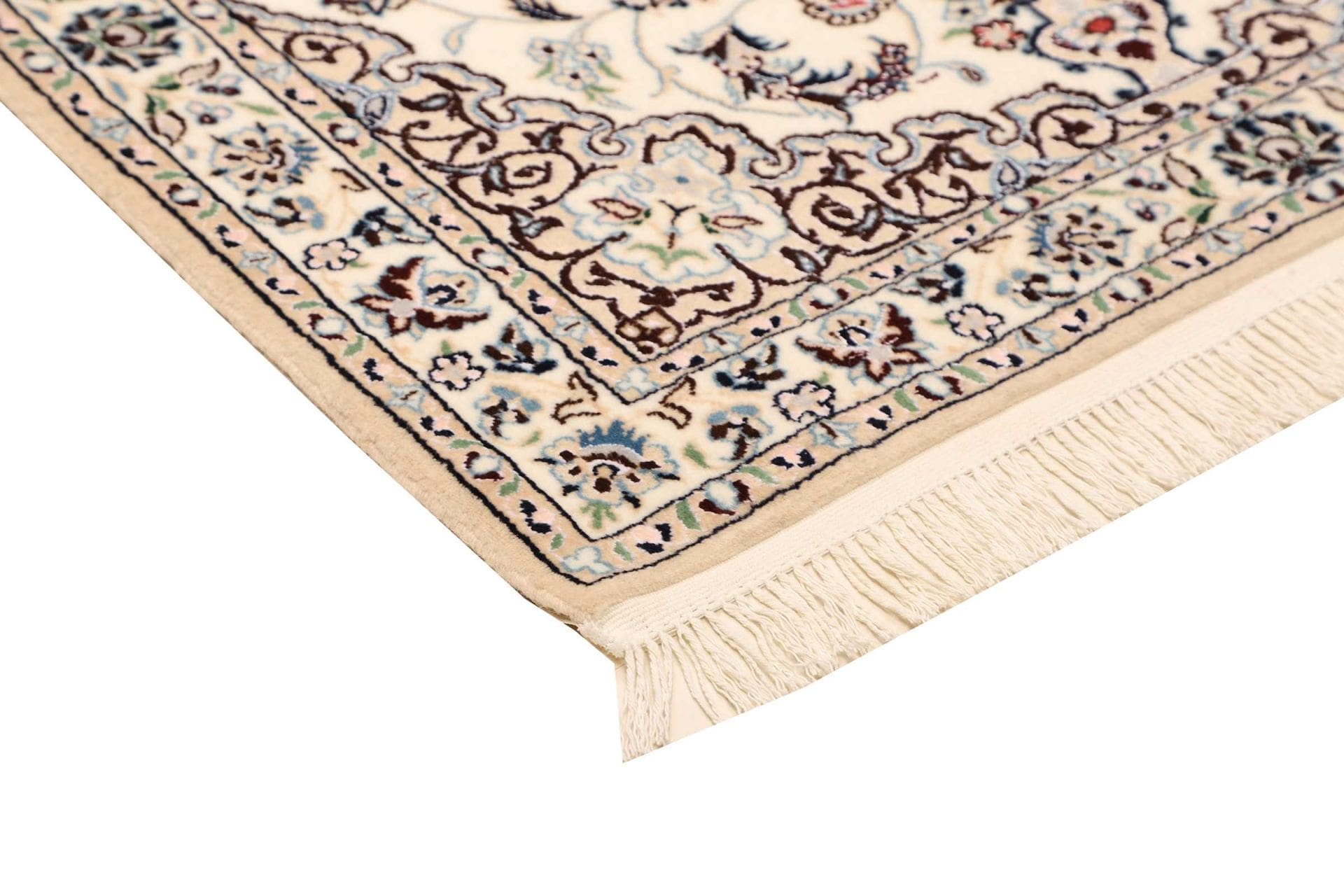 Hand-Knotted Wool Nain Persian Rug, 89 × 123 cm