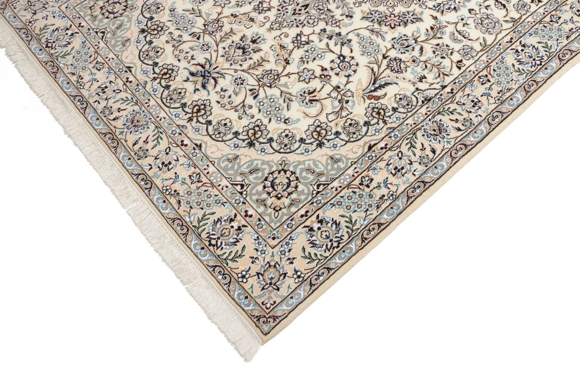 nain-138-x-225cm-perserteppich-florale-muster-handgeknupft-6 Nain Persian Rug 138 × 225 cm, Wool, hand-knotted