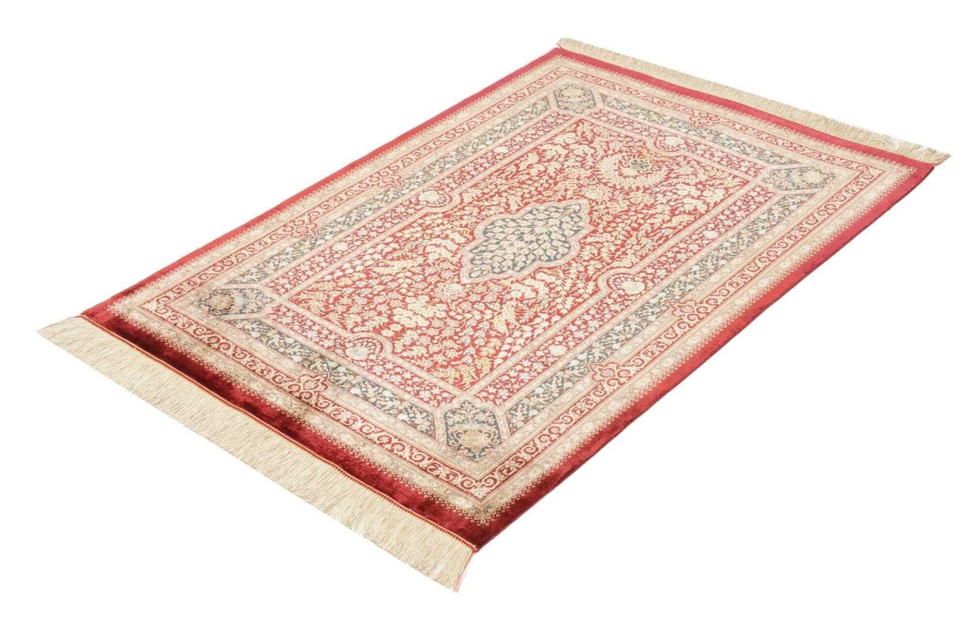 Qom Persian Rug 83 × 117 cm, Silk, hand-knotted