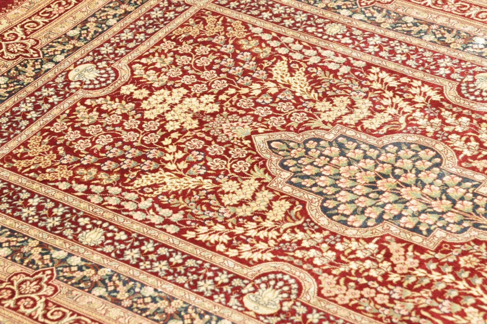 Qom Persian Rug 83 × 117 cm, Silk, hand-knotted