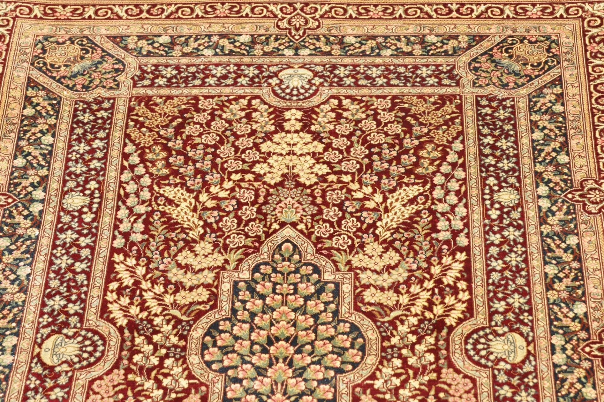 Qom Persian Rug 83 × 117 cm, Silk, hand-knotted