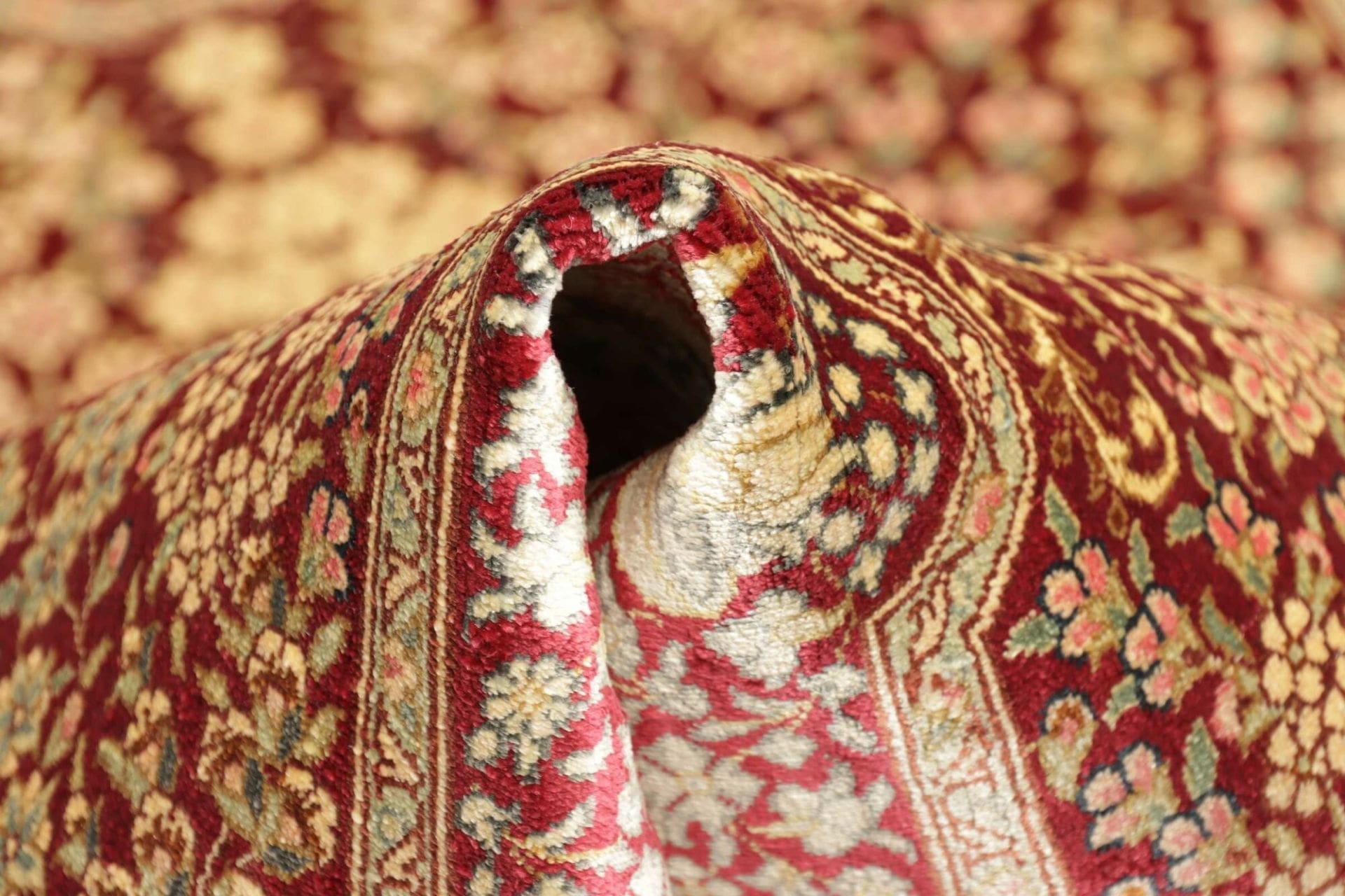 Qom Persian Rug 83 × 117 cm, Silk, hand-knotted