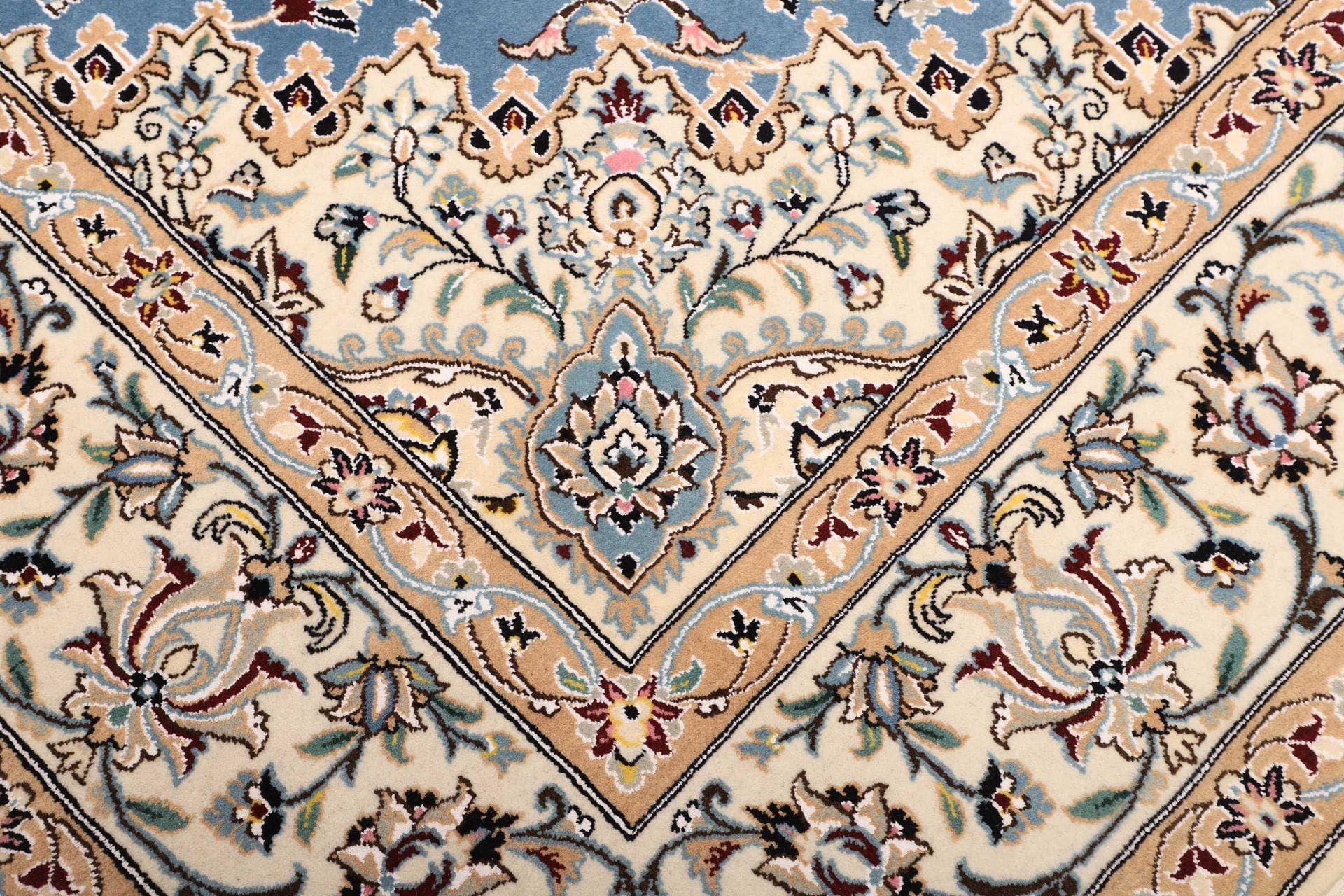 Hand-Knotted Wool Nain Persian Rug, 206 × 257 cm