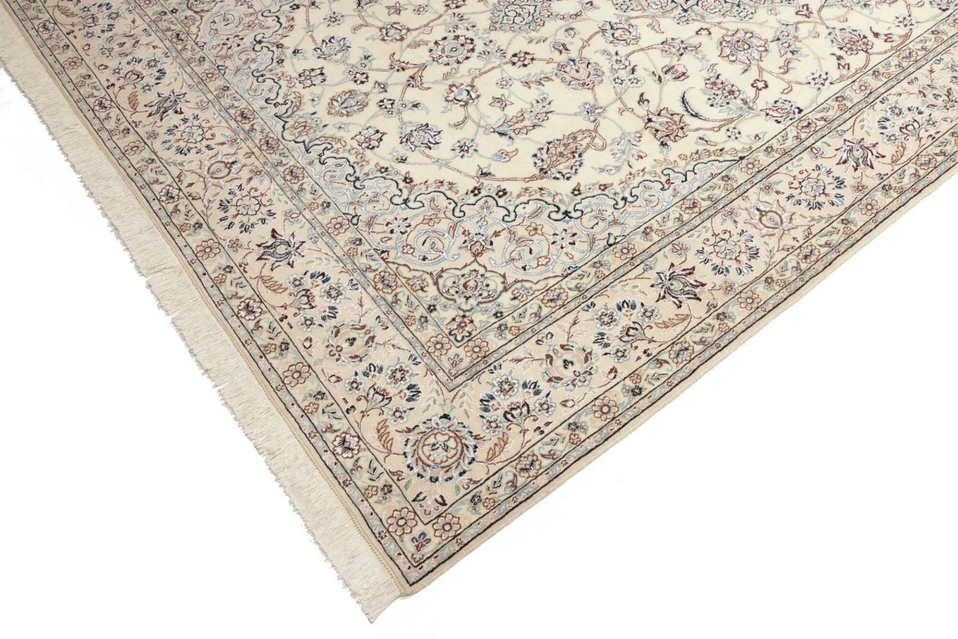 Hand-Knotted Wool Nain Persian Rug, 213 × 332 cm