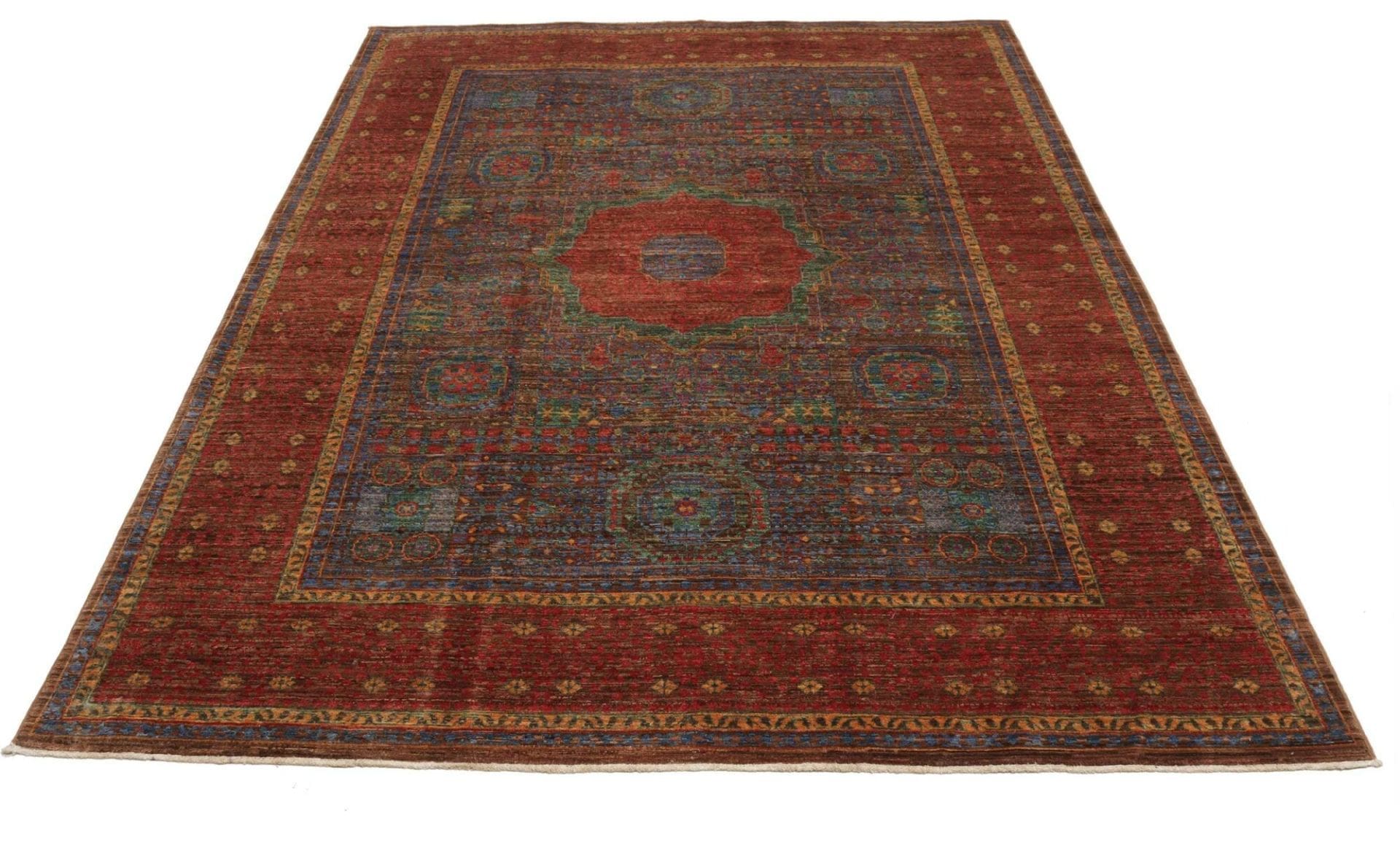 Mamluk Pakistani Rug 180 × 235 cm, Wool, hand-knotted