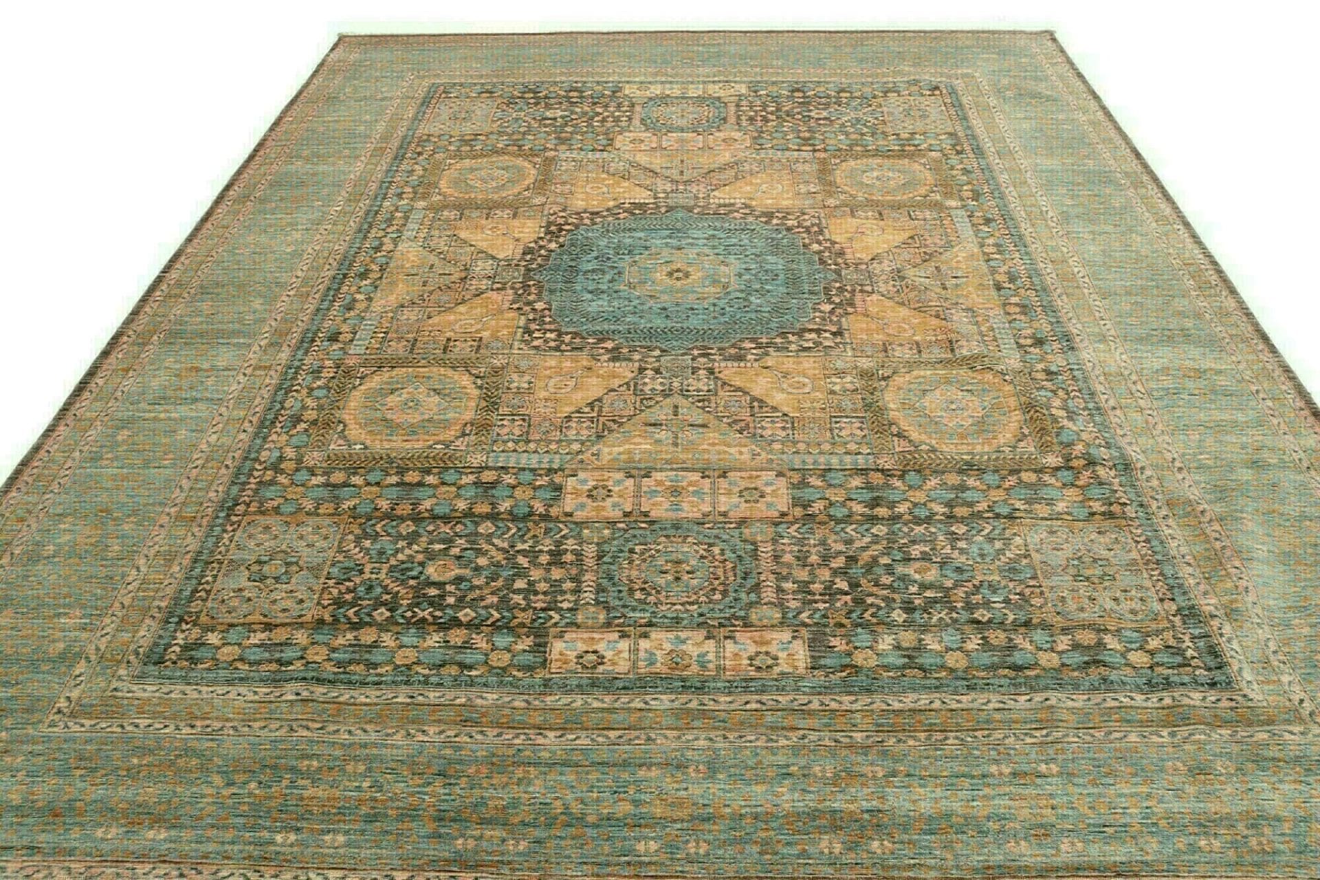 Mamluk Pakistani Rug — hand-knotted, 279 × 356 cm, Wool
