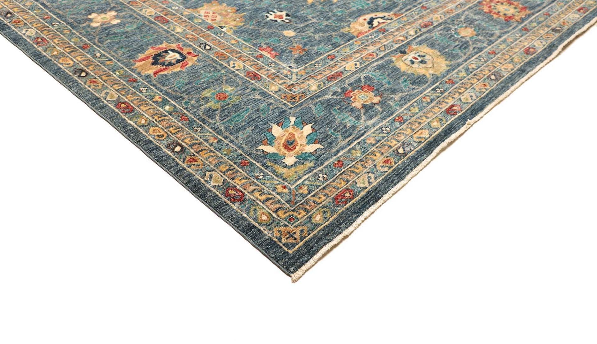 Hand-Knotted Wool Ziegler Pakistani Rug, 301 × 427 cm