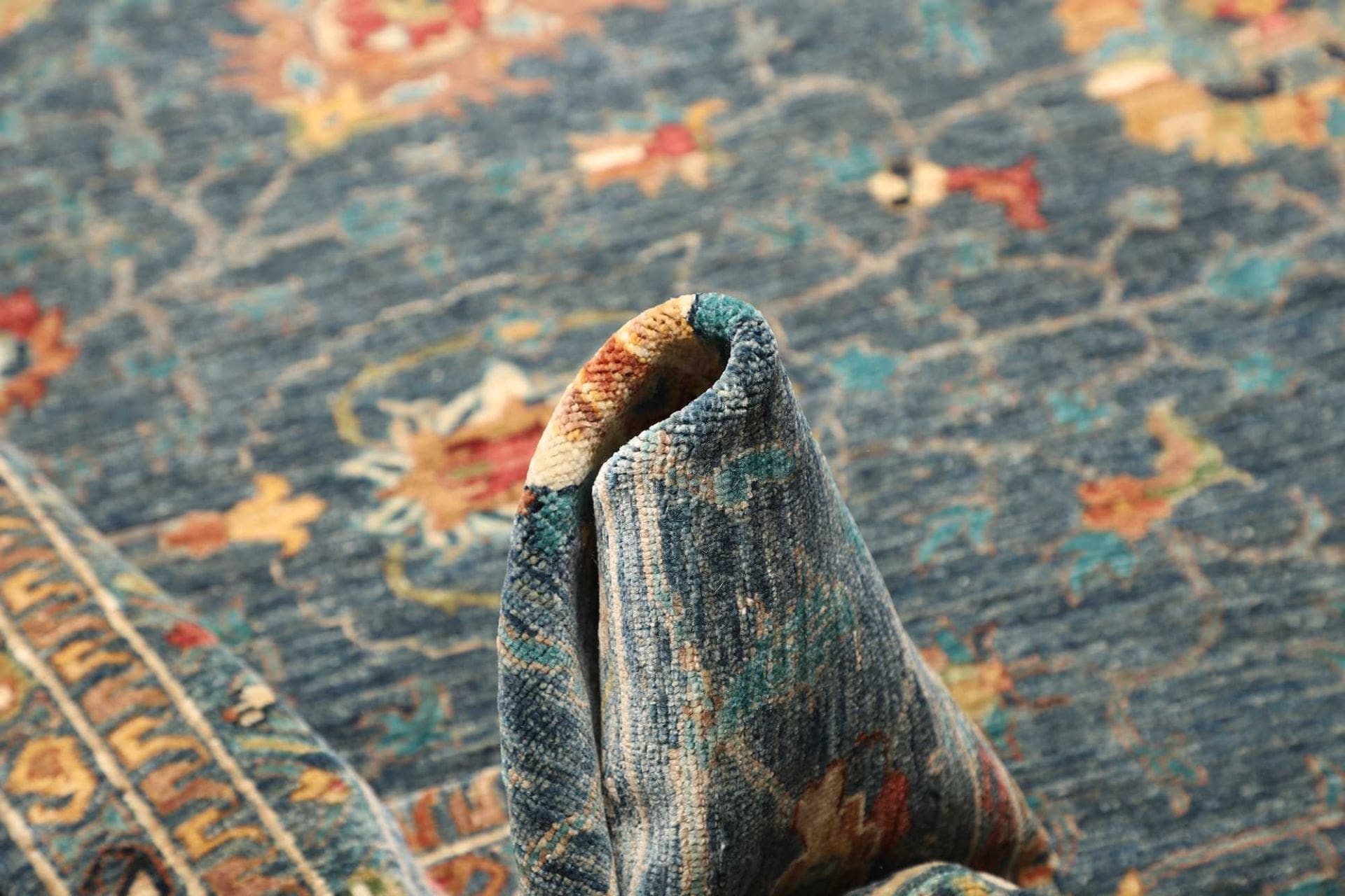 Hand-Knotted Wool Ziegler Pakistani Rug, 301 × 427 cm