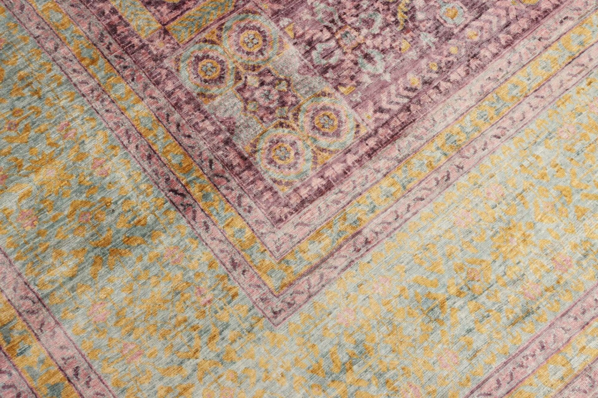 Hand-Knotted Wool Mamluk Pakistani Rug, 241 × 300 cm