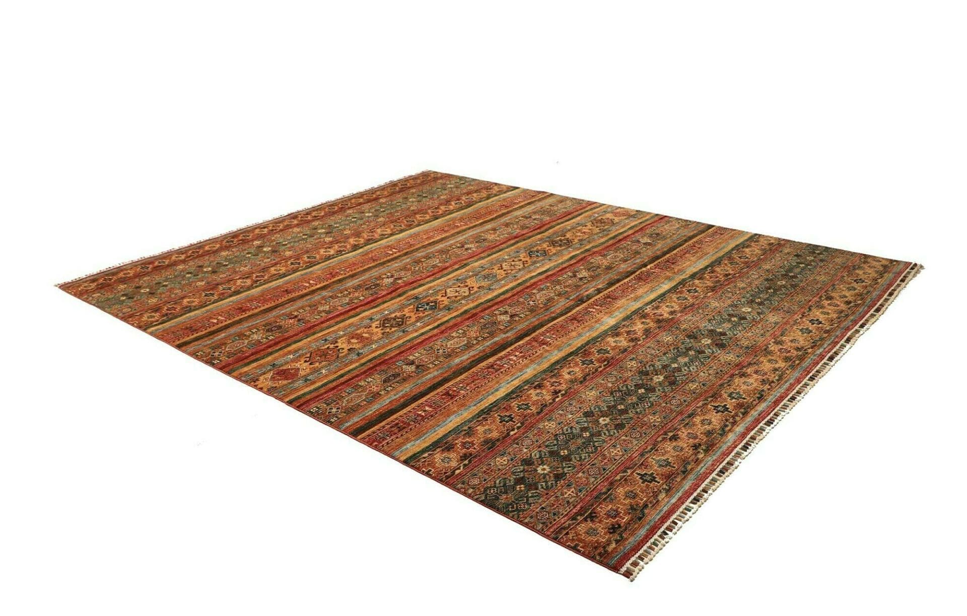 orientteppich-samarkand-252-x-303-cm-handgeknupft-wolle-bunt-2 Hand-Knotted Wool Samarkand Pakistani Rug, 252 × 303 cm