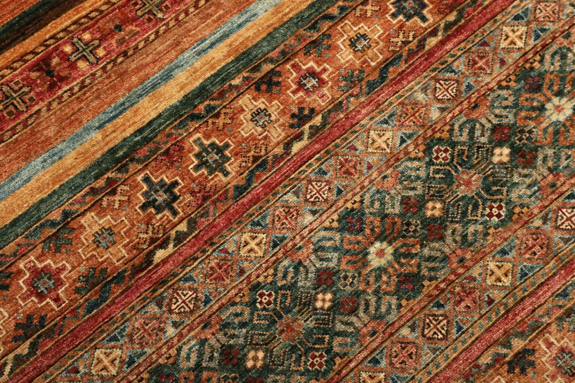 orientteppich-samarkand-252-x-303-cm-handgeknupft-wolle-bunt-5 Hand-Knotted Wool Samarkand Pakistani Rug, 252 × 303 cm